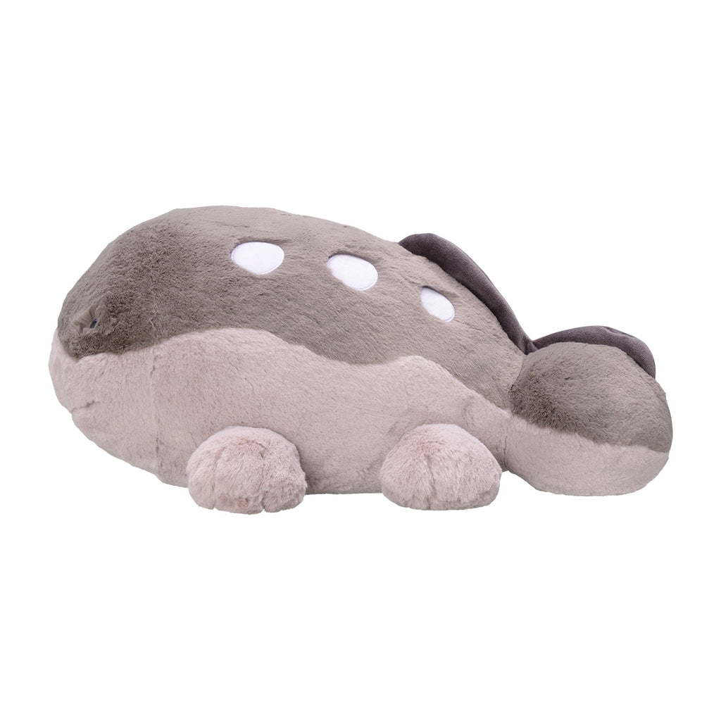 Back view of Pokemon plushie with detailed stitching from Japan