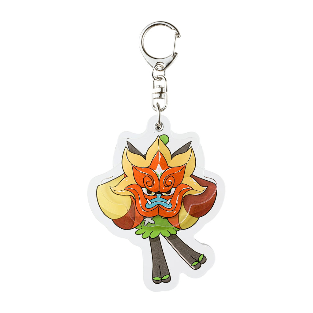 Ogapon keychain with green grass design from Japan