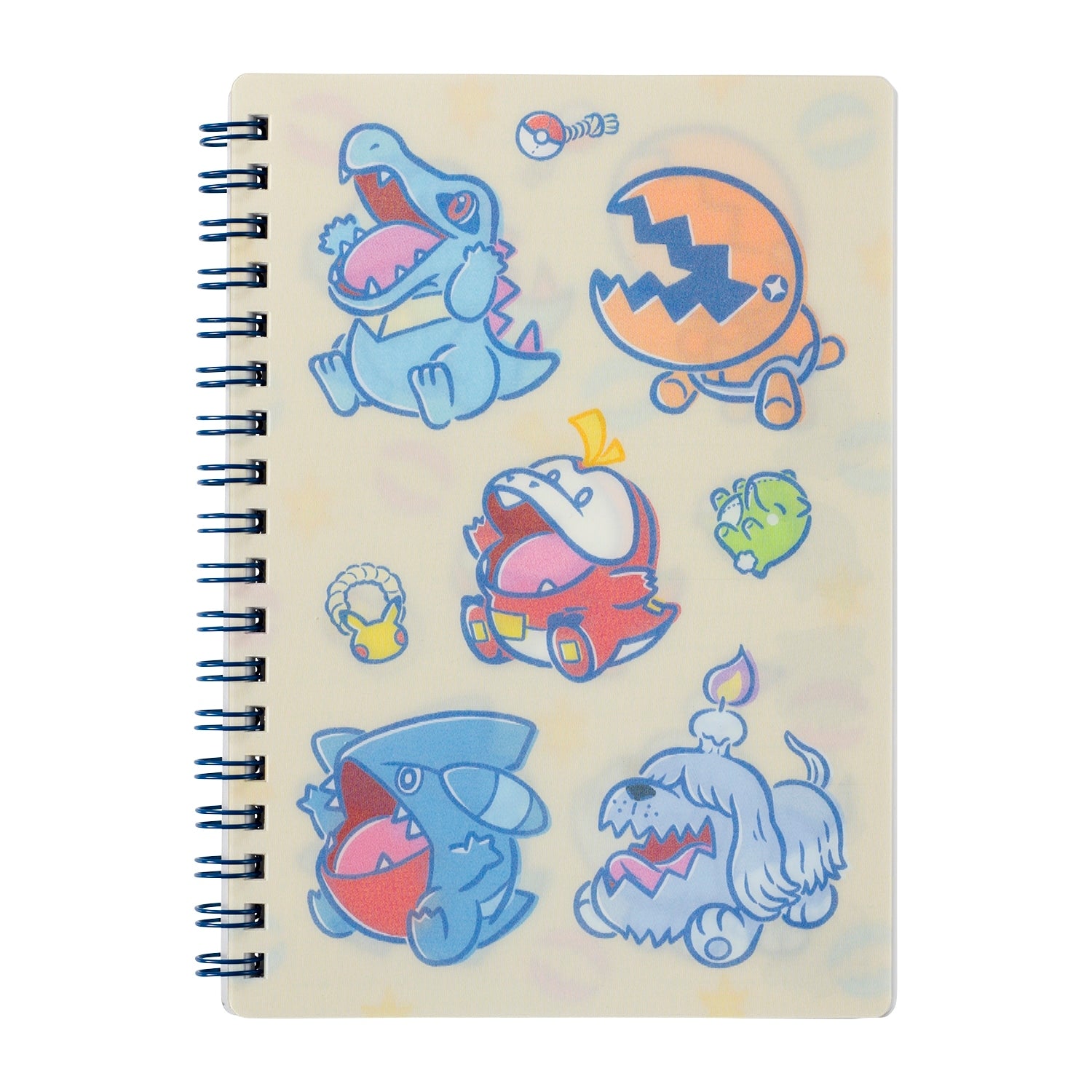 B6 Changing Note Biting Team notebook from Japan, featuring colorful Pokemon characters