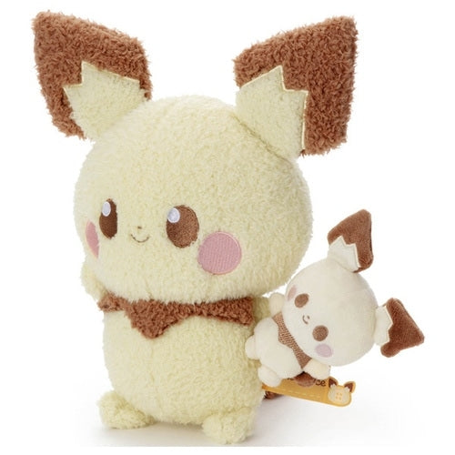 Authentic Pichu stuffed toy from Pokemon Center Japan with detailed ears