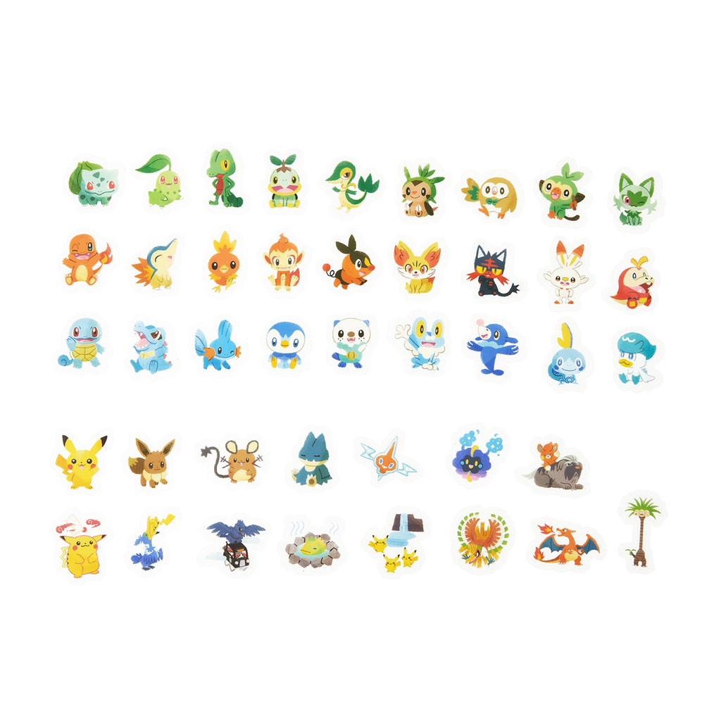 Official Pokémon Center Japan Stickers, featuring popular Pokémon characters from Japan