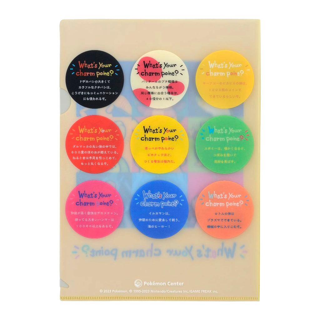 A4 changing clear file What’s your charm point?