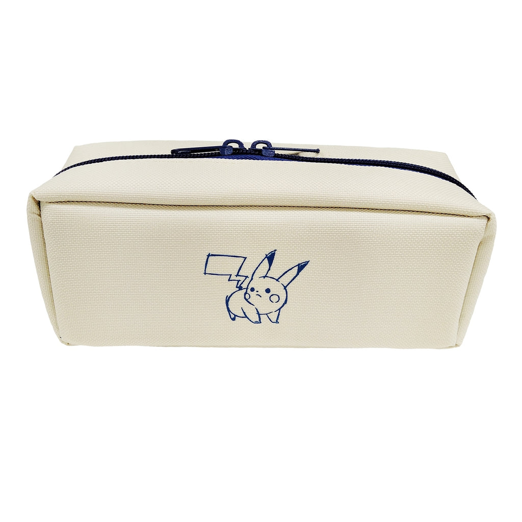 Ivory Pikachu number025 pen case with official Pokemon Center logo from Japan