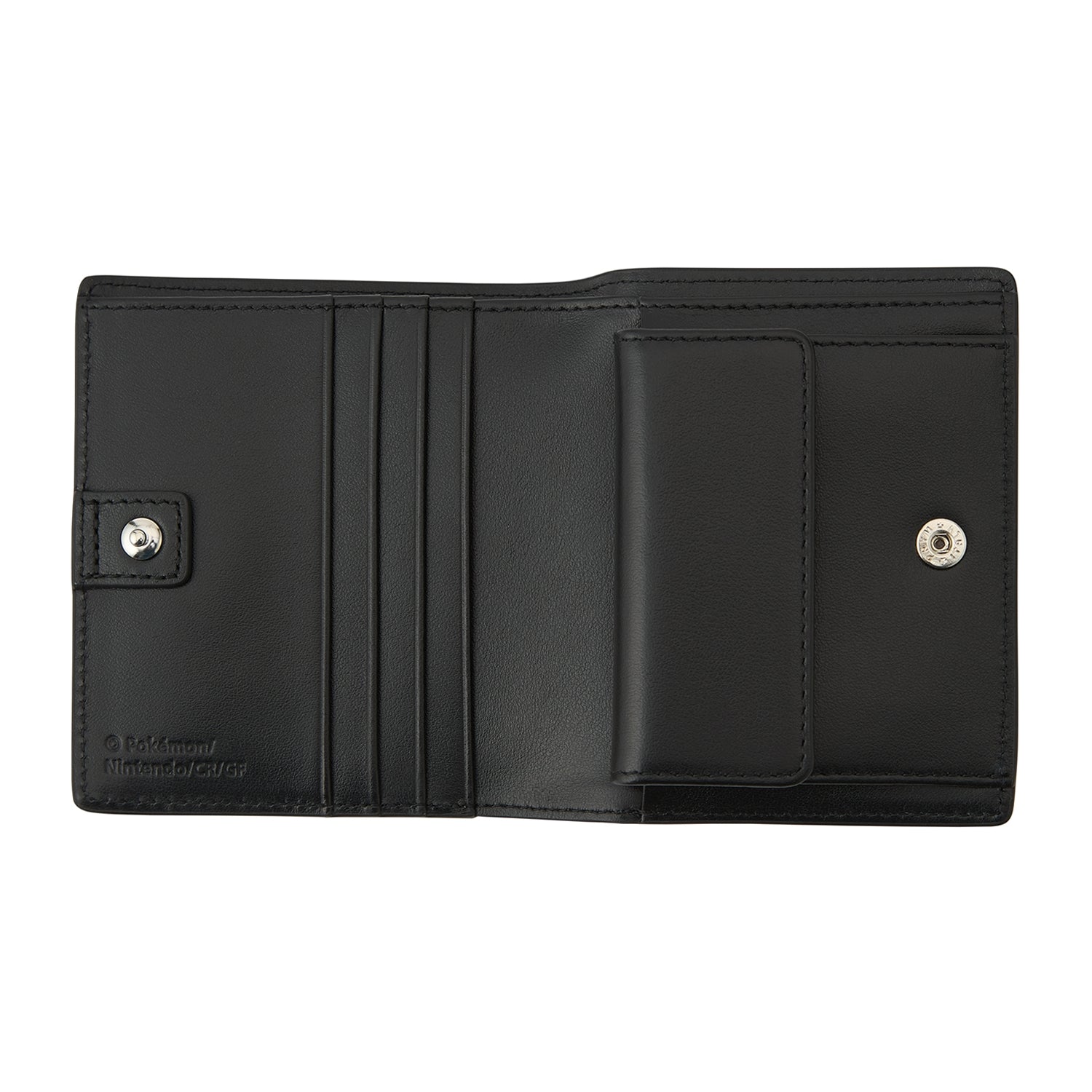 Genuine leather bifold wallet blacky