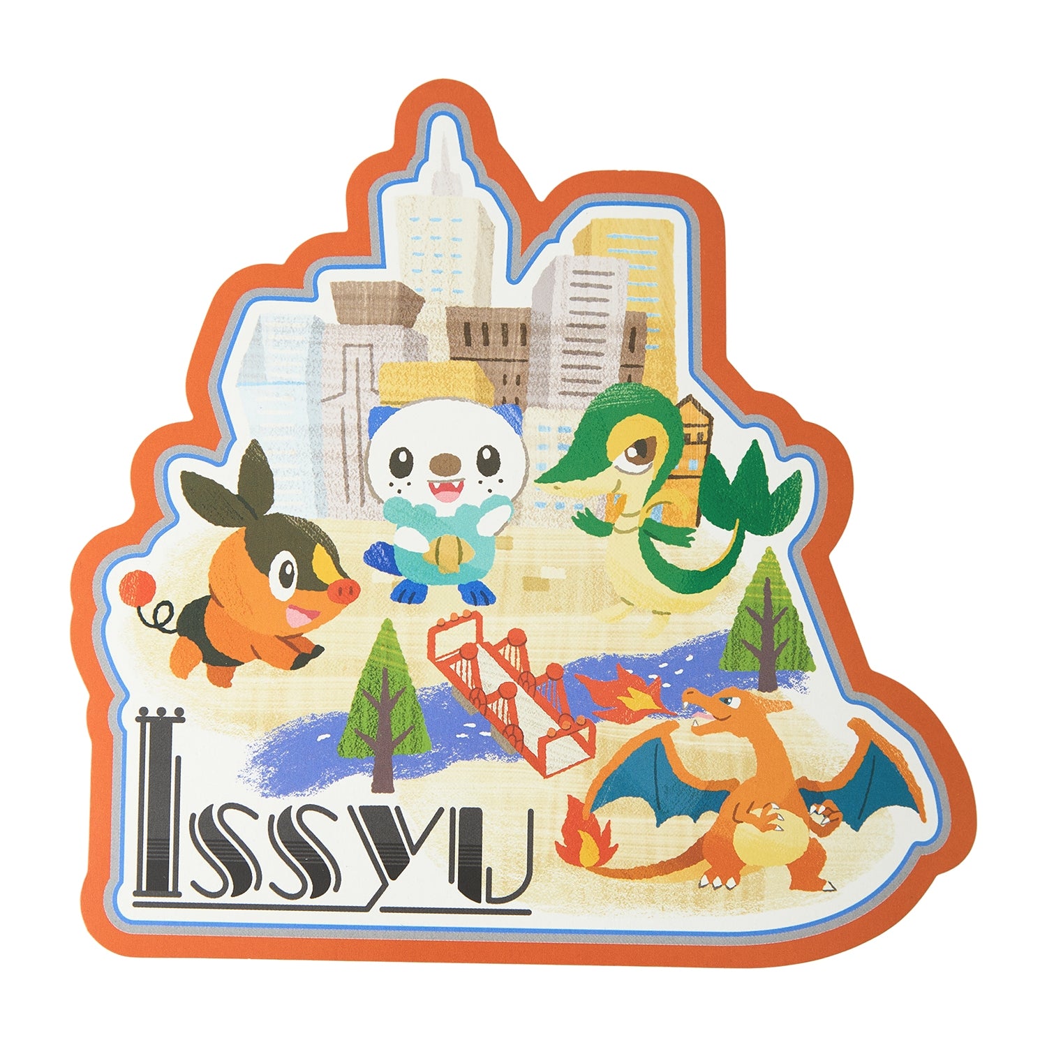Die-cut postcard set Pokémon’s journey Johto Unova Paldea