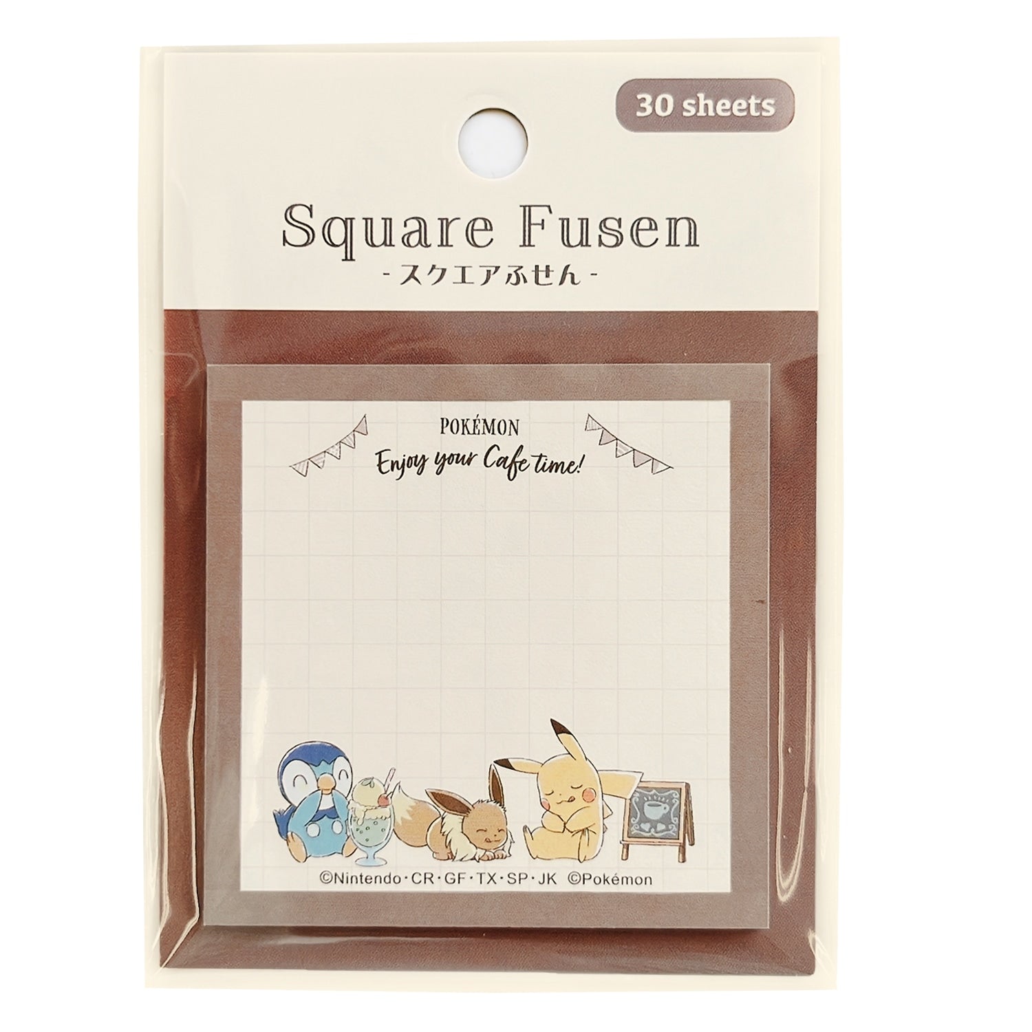 Pokemon Square Sticky Note with colorful characters from Japan