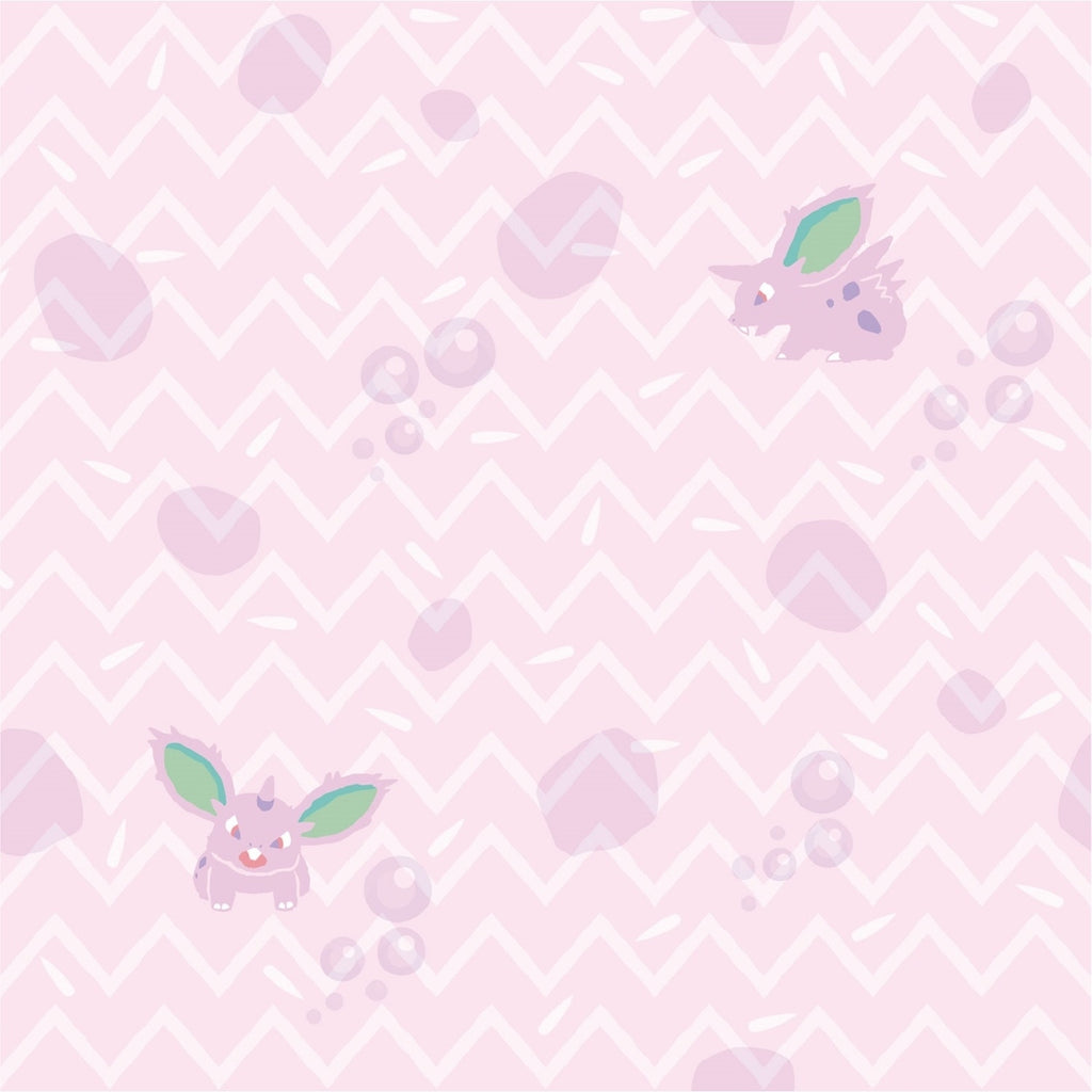 SARASA Pokémon Shirts Pokémon Nidoran pattern