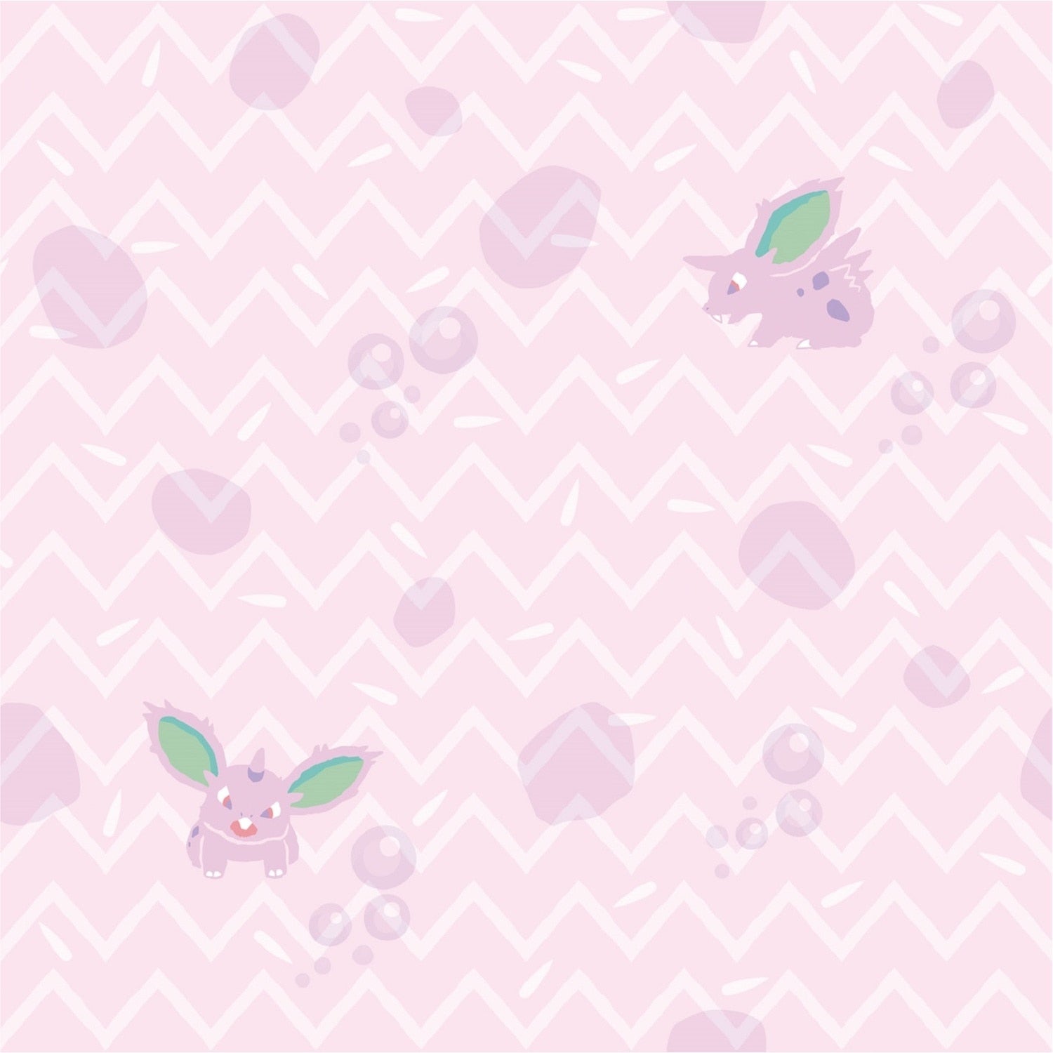 SARASA Pokémon Shirts Pokémon Nidoran pattern