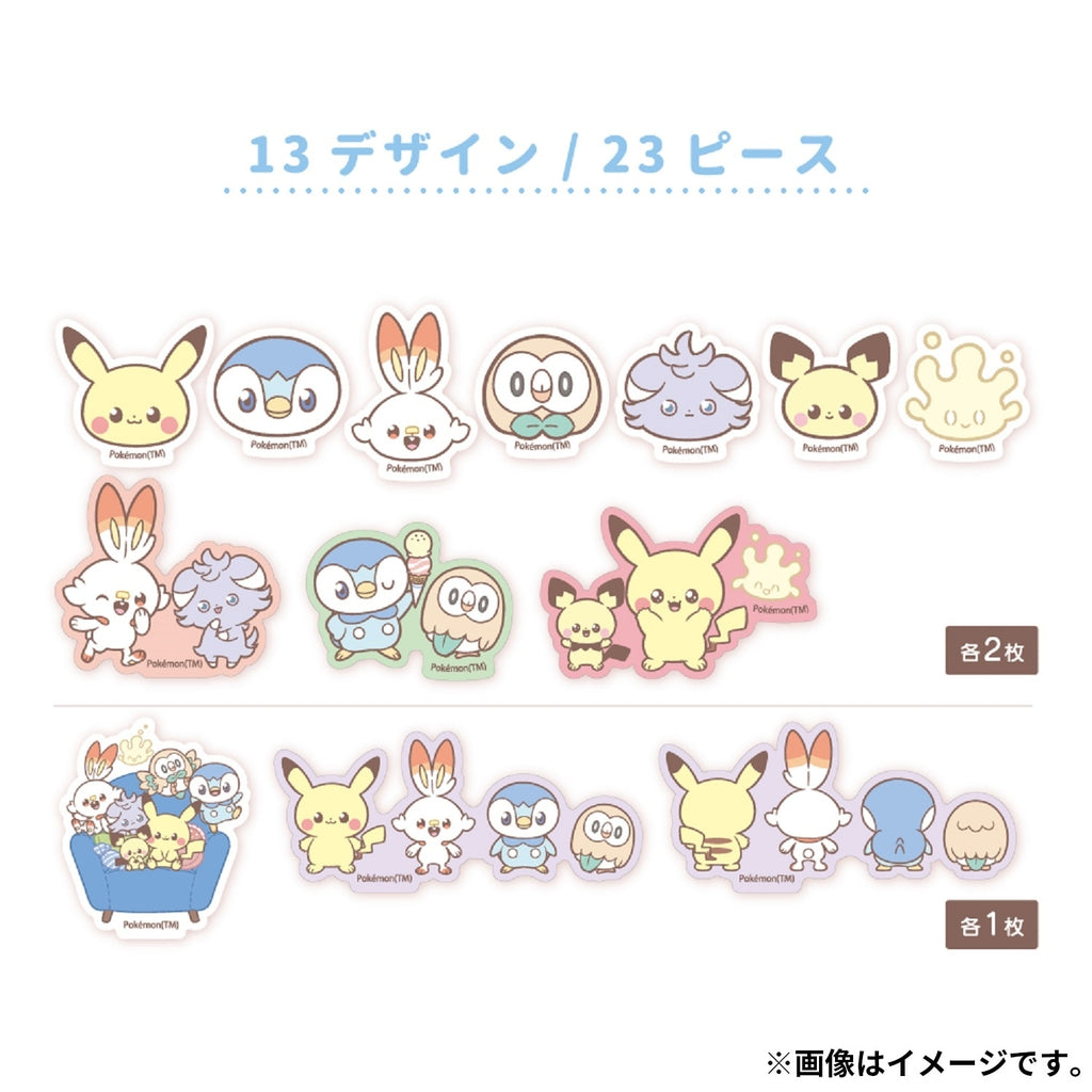 Pokemon Japanese Collector Flake Seal A Poke Piece, close-up of seal design from Japan