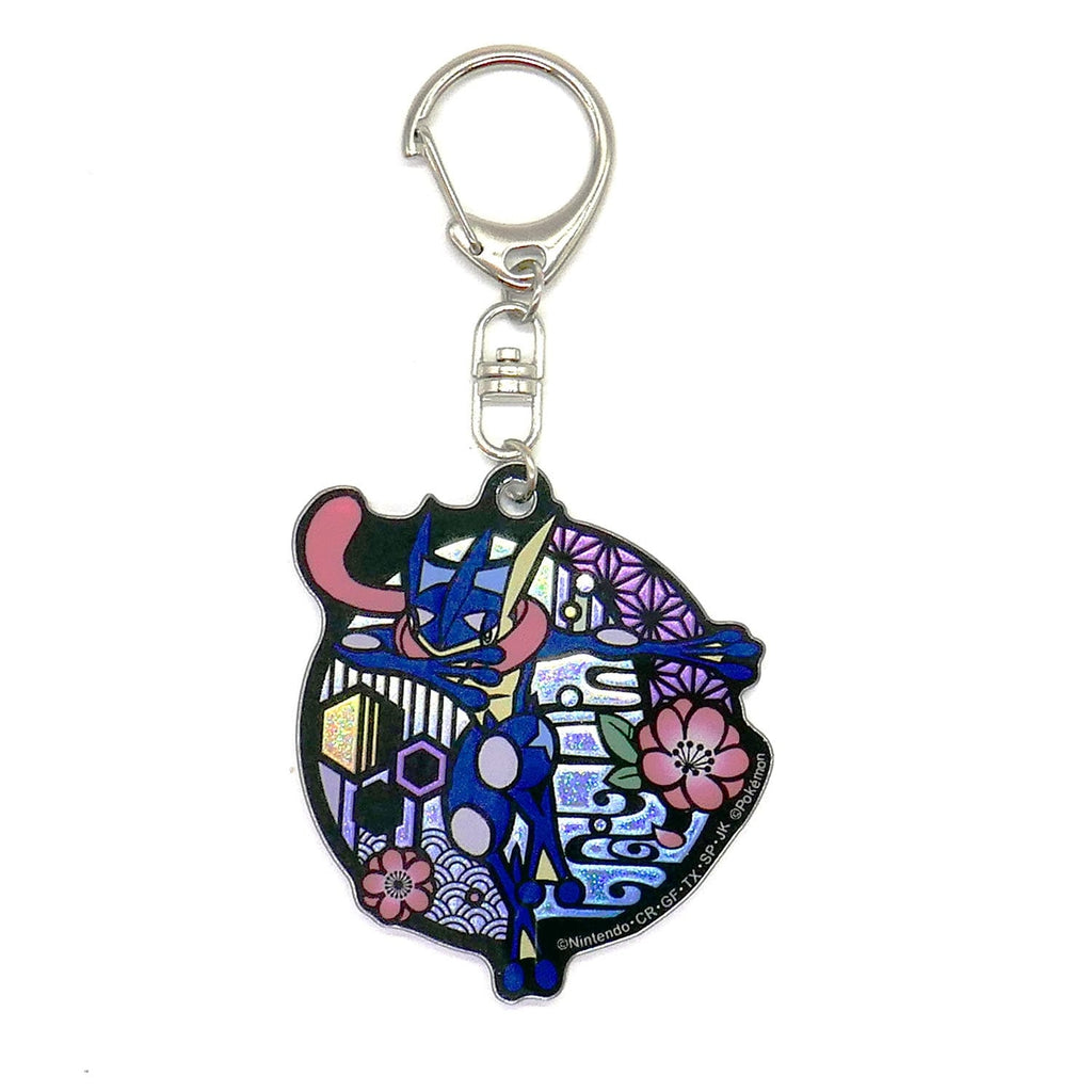 Kirie Series Greninja keychain with glitter details from Japan