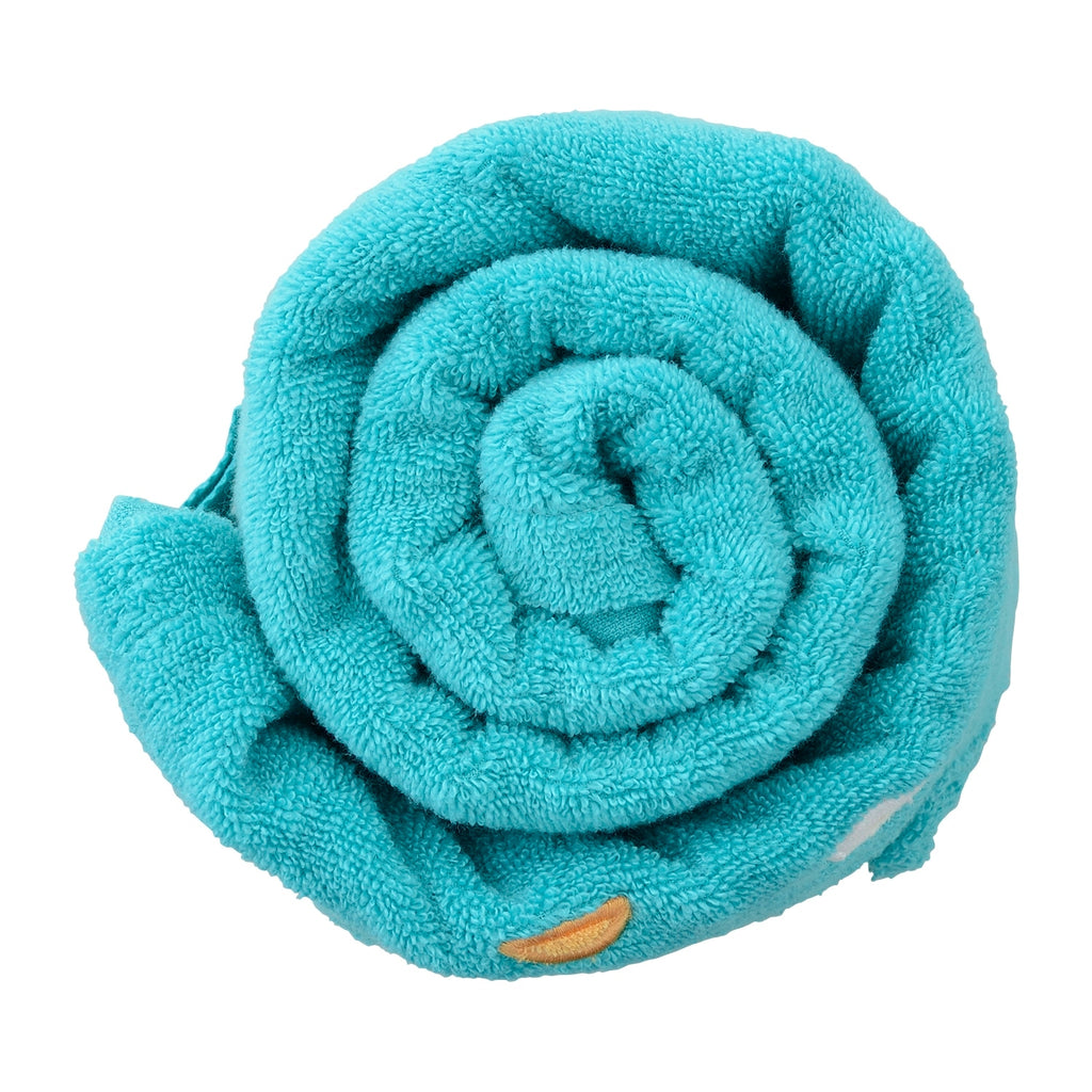 Pokemon Kurukuru Towel Blanket laid out, showing size and material from Japan