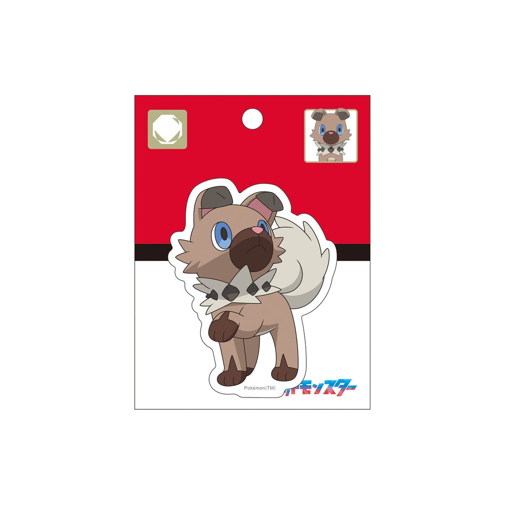 Iwanko sticker with official Rockruff artwork from Japan