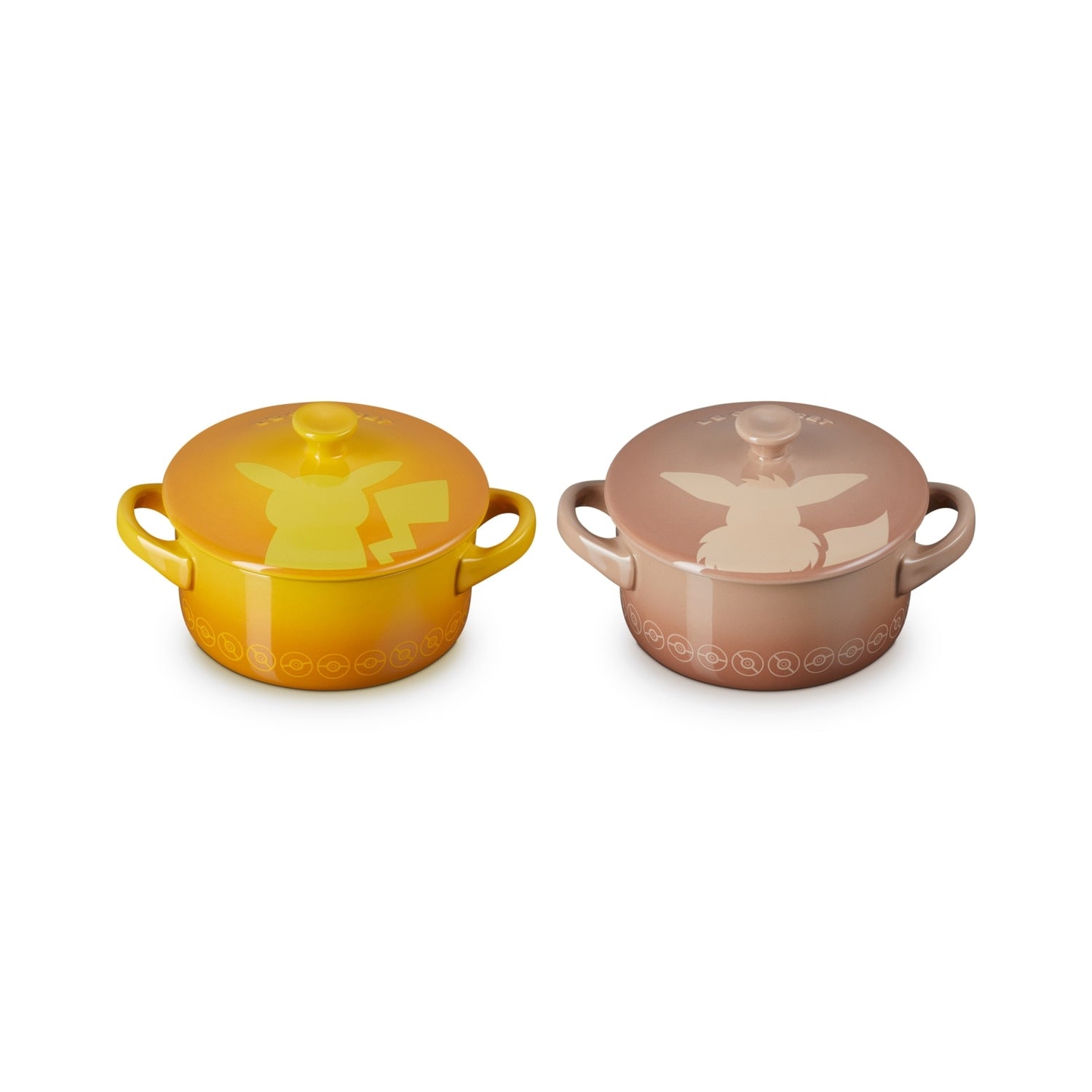 [LE CREUSET] Mini Cocotte (2 pieces) Pikachu/Eevee