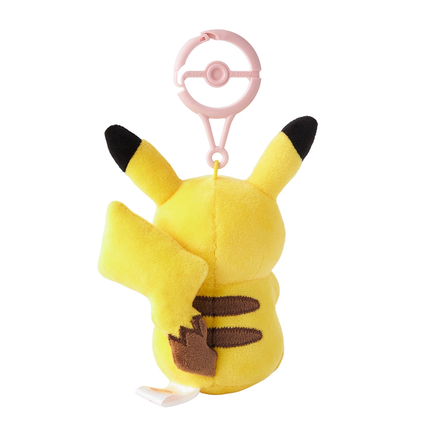 Japanese Pikachu collectible plushie with carabiner, perfect for anime fans