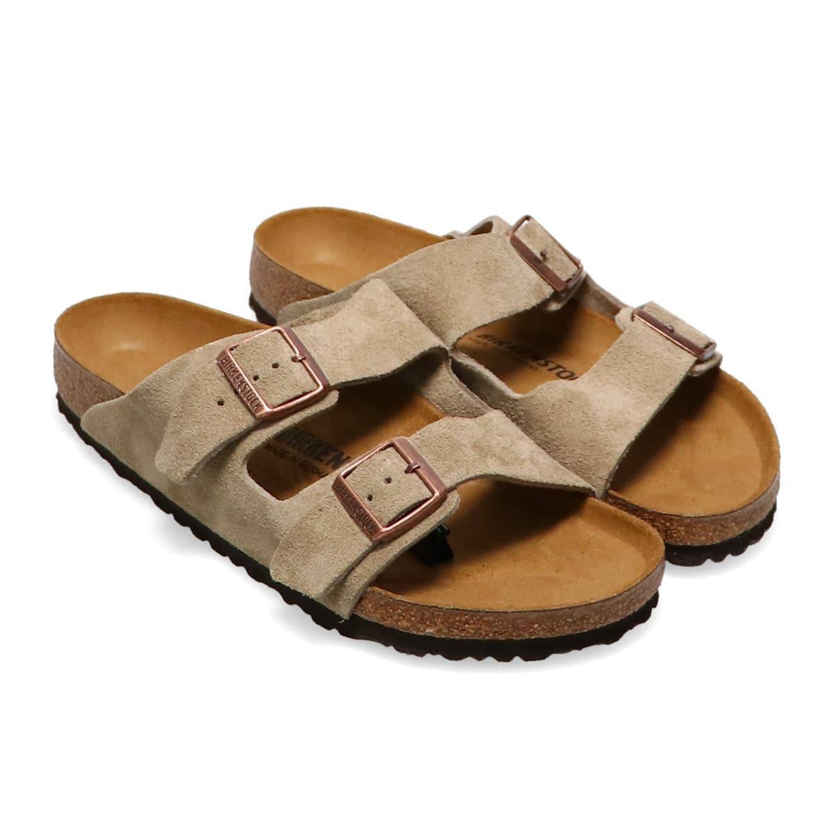 BIRKENSTOCK Arizona LEVE Taupe Sneakers with taupe straps and contoured footbed from Japan