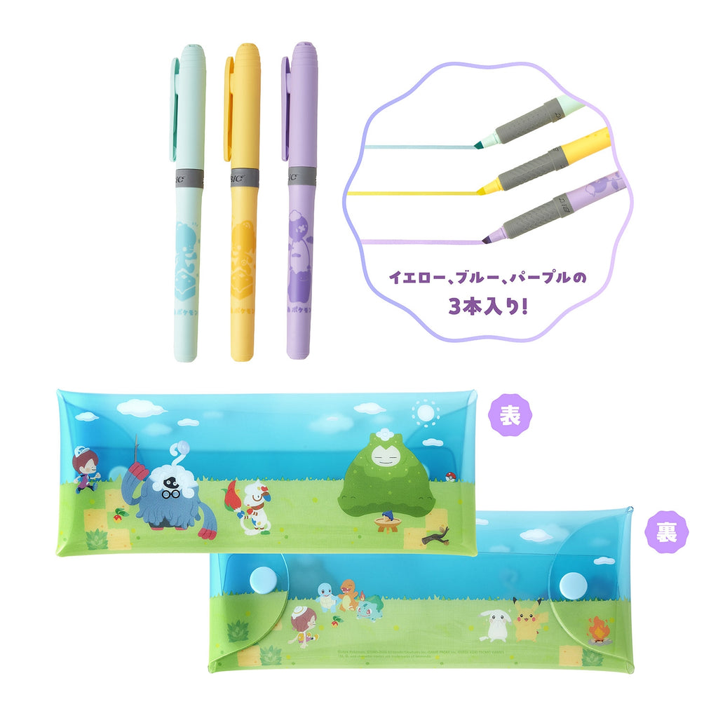 Authentic Japanese Pokémon Markers in collectible case, shipped from Japan