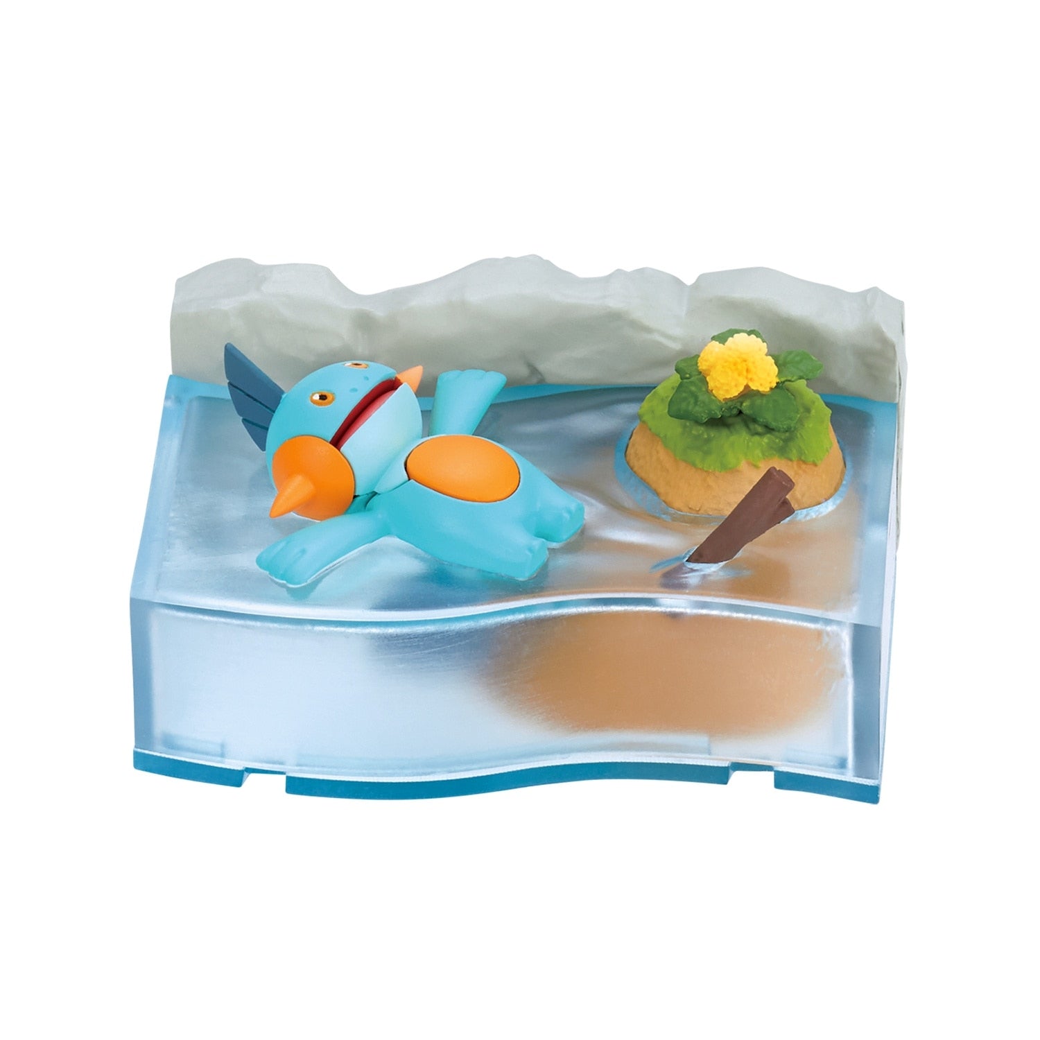 Japanese Pokemon figure, unique river scene with detailed characters