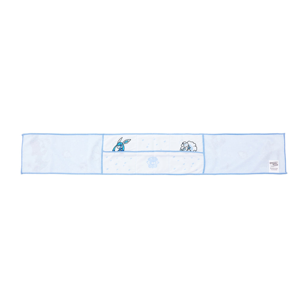 Pokemon OTENKI TEAM Yukifurashi neck towel, white and blue colors, Japan exclusive