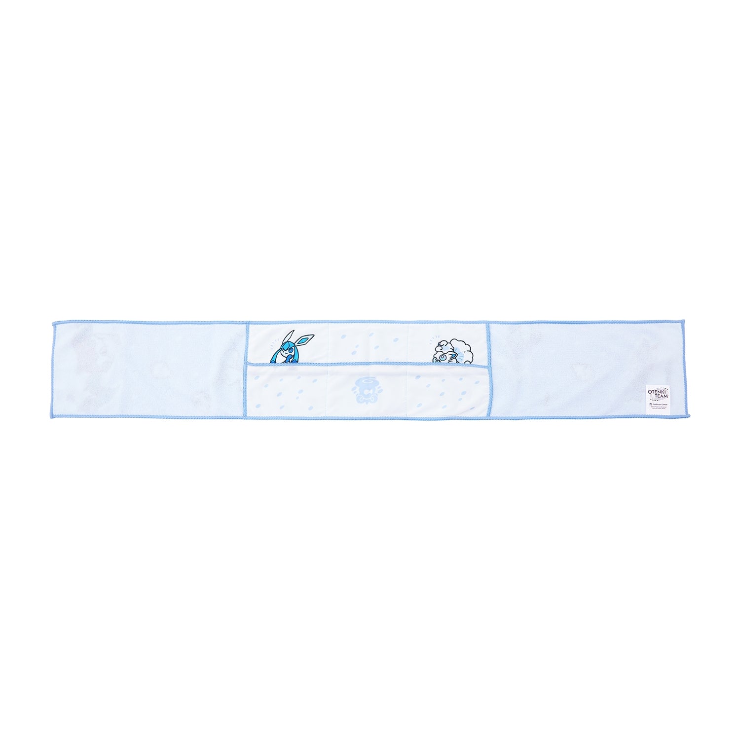 Pokemon OTENKI TEAM Yukifurashi neck towel, white and blue colors, Japan exclusive