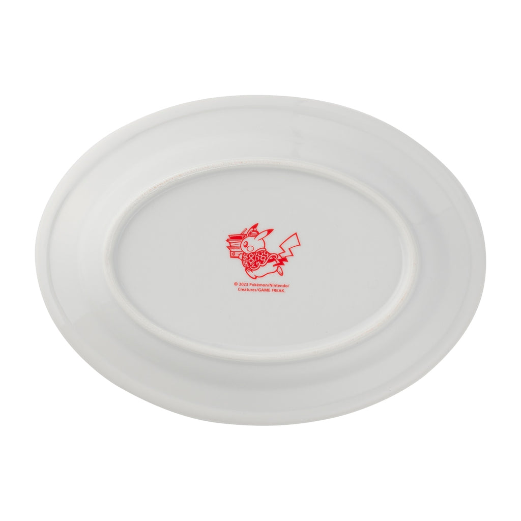 Oval plate Pikachu Hanten
