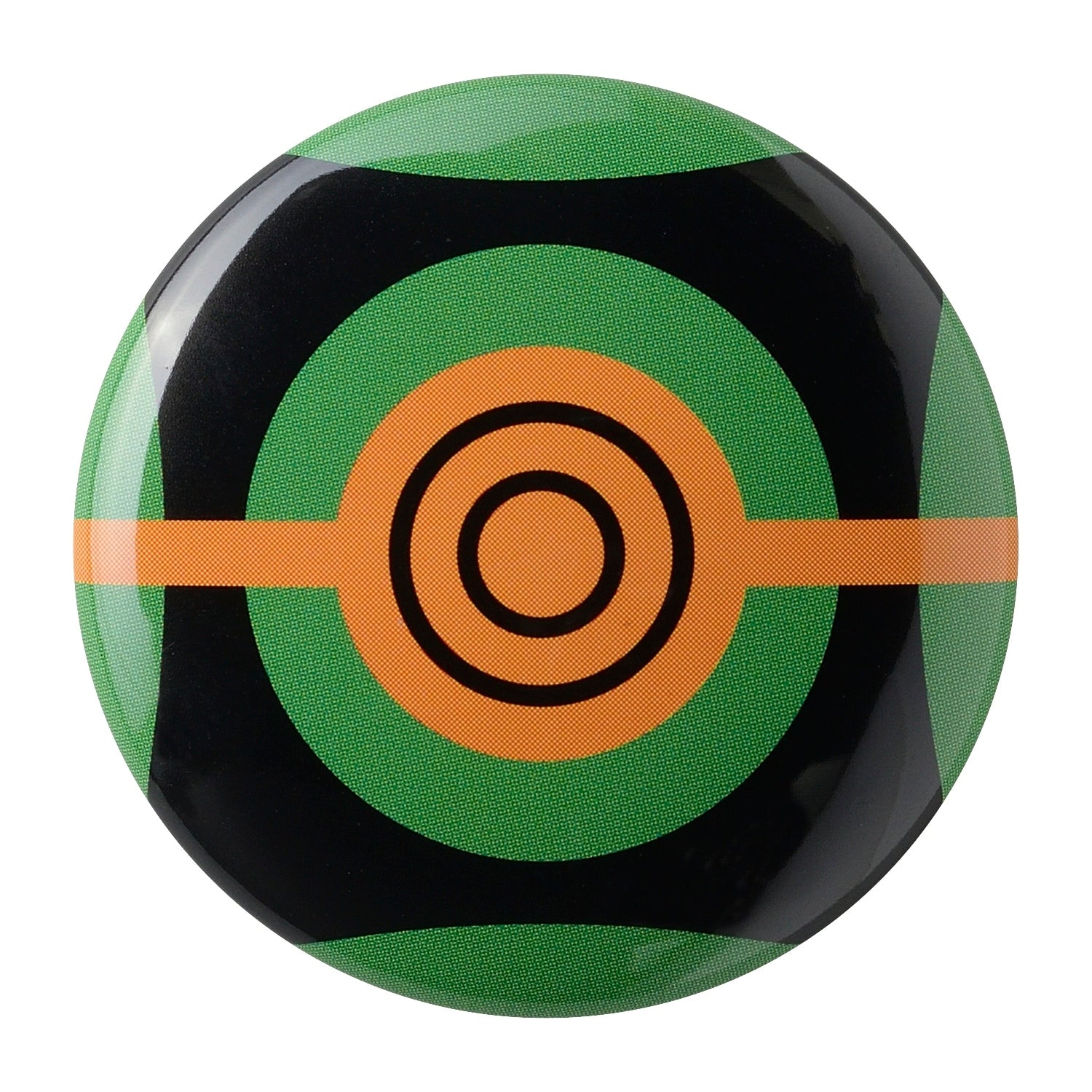 Tin badge dark ball keychain from Japan, featuring enamel pin design