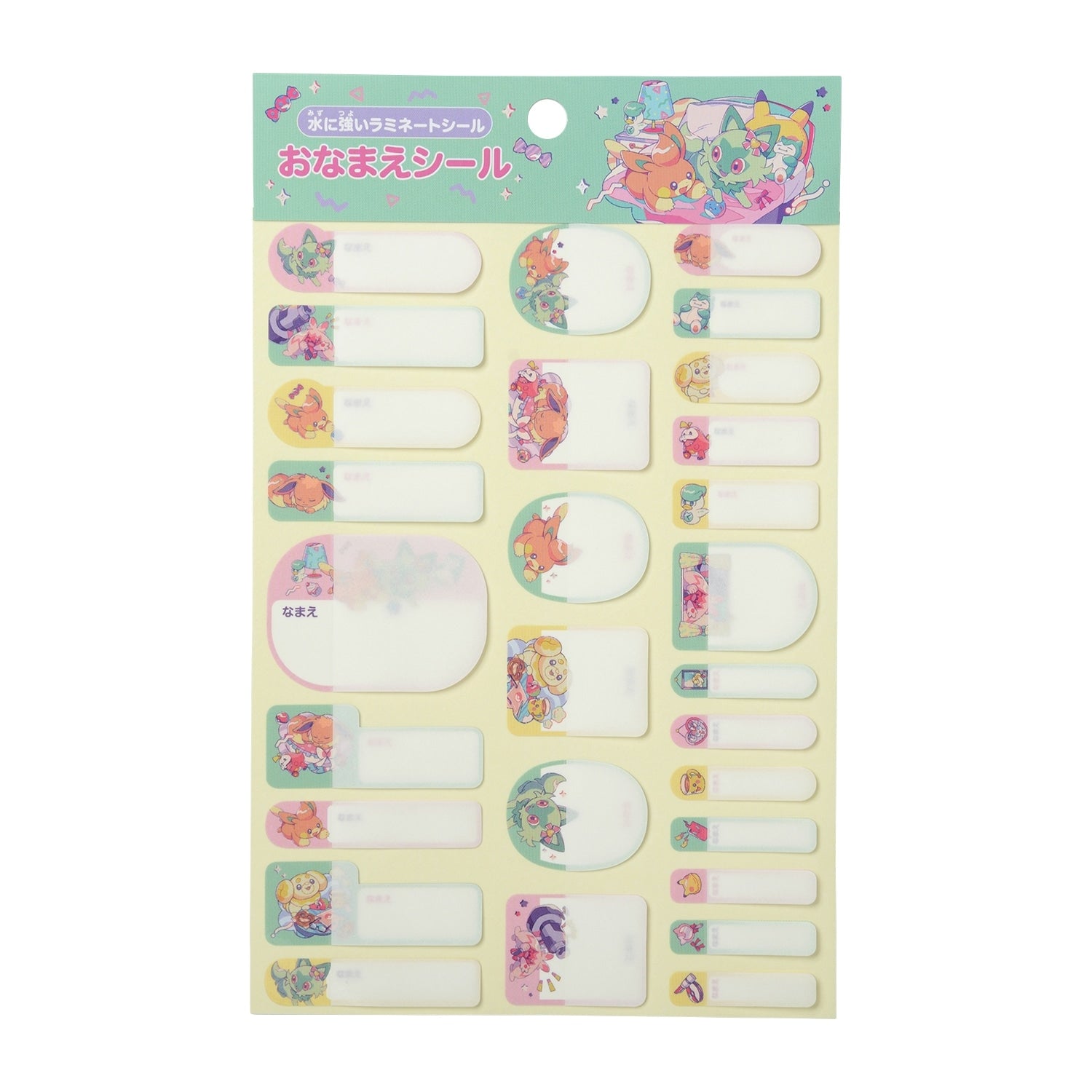Pokémon Relaxing Time sticker featuring Pokémon characters relaxing, from Japan, official Pokémon Center merchandise