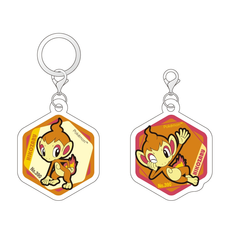 Hikozaru Acrylic Marker Charm set vol.3 from Japan, featuring official Pokemon artwork