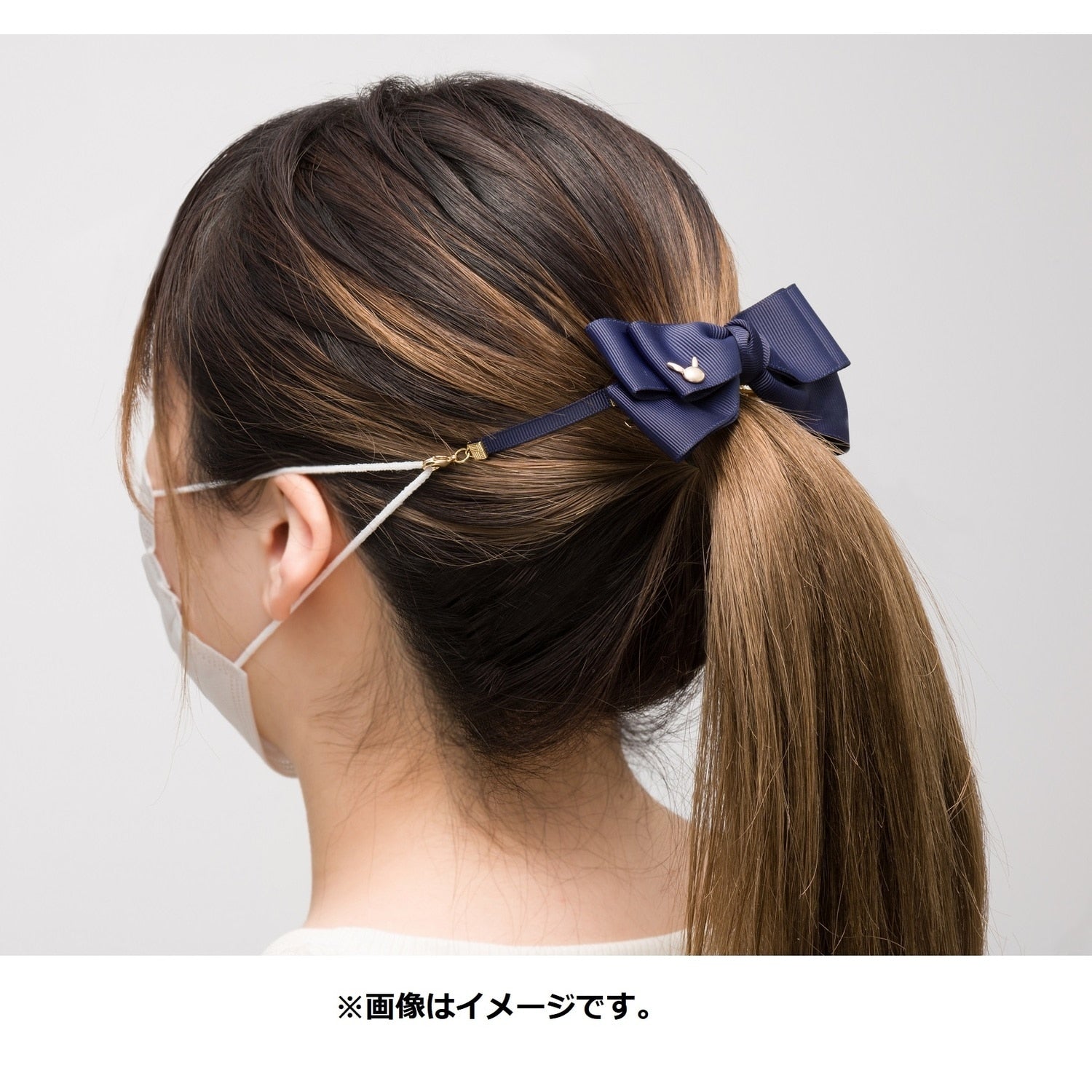 Pokémon accessory Ribbon clip with 2WAY mask strap Pikachu