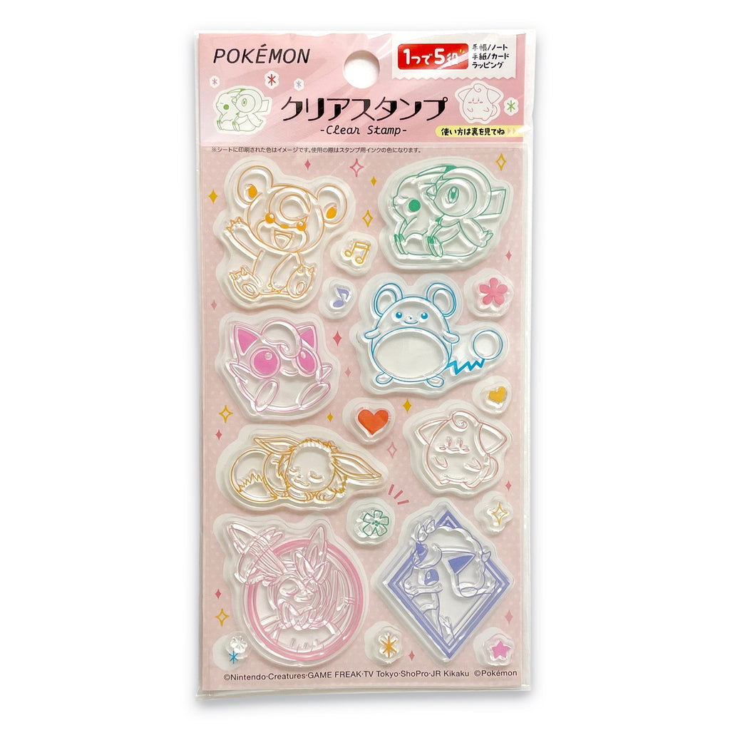 Pokemon Clear Stamp F from Japan, featuring a transparent stamp with a Pokemon character