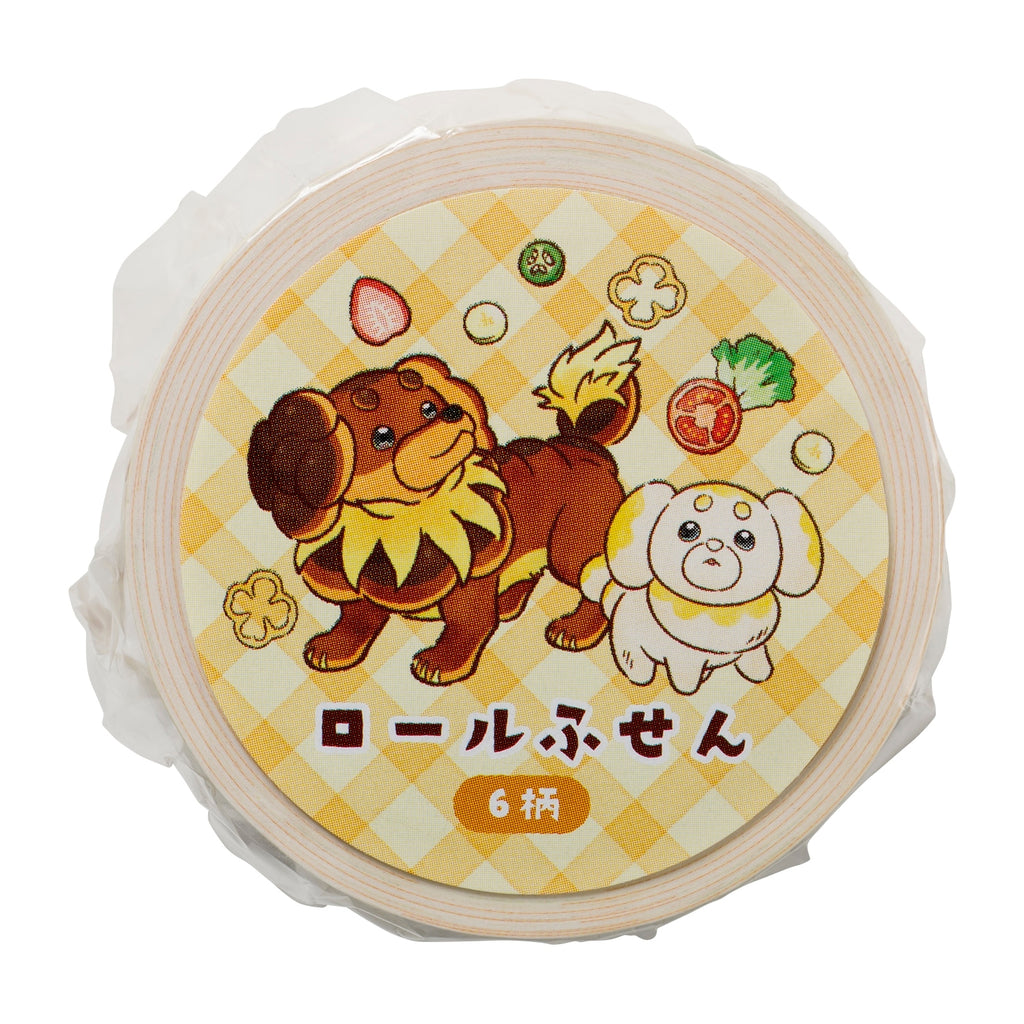 Close-up of Pokemon Center Japan Roll Sticky Paper Paldea Picnic, 4x5.5x5.5cm