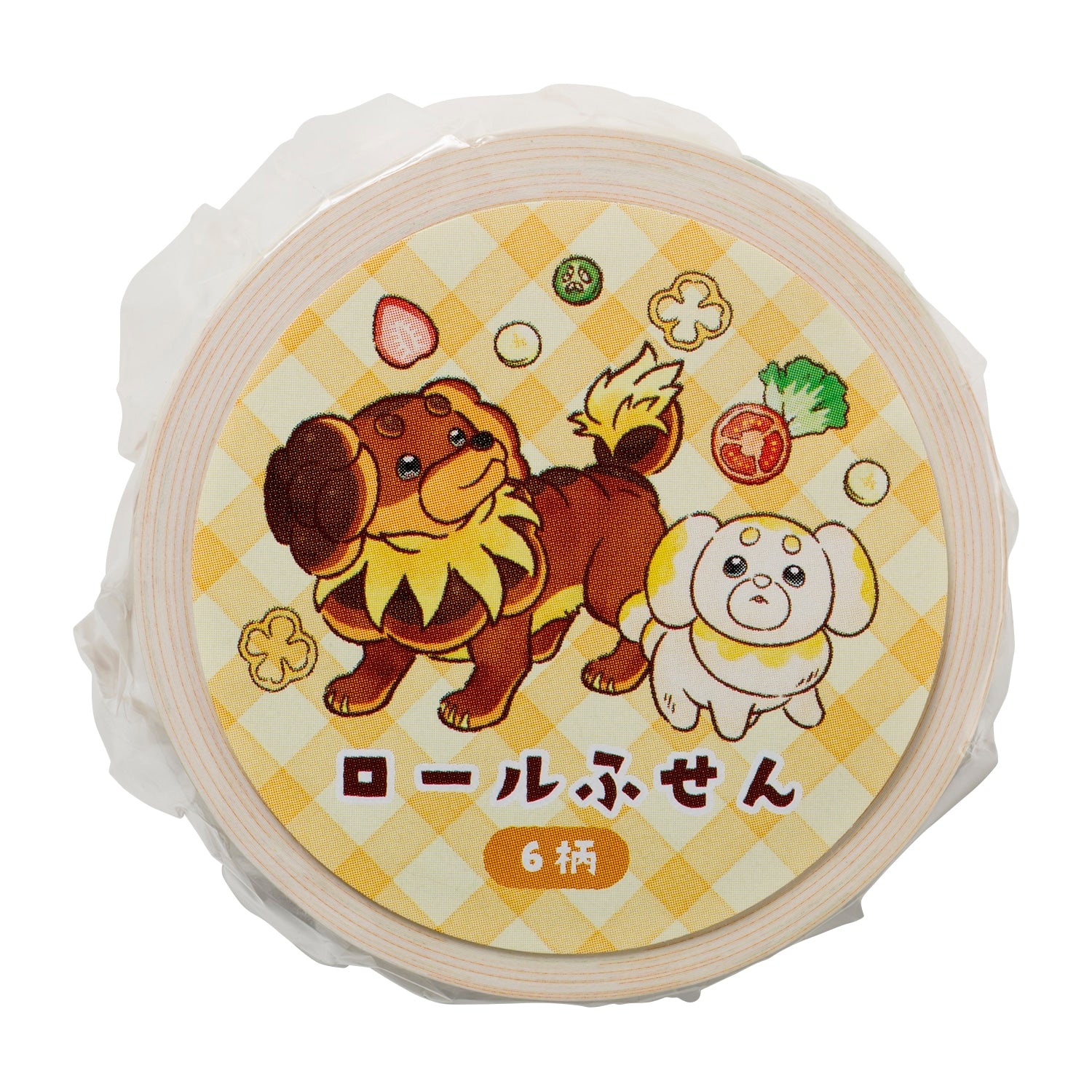 Close-up of Pokemon Center Japan Roll Sticky Paper Paldea Picnic, 4x5.5x5.5cm