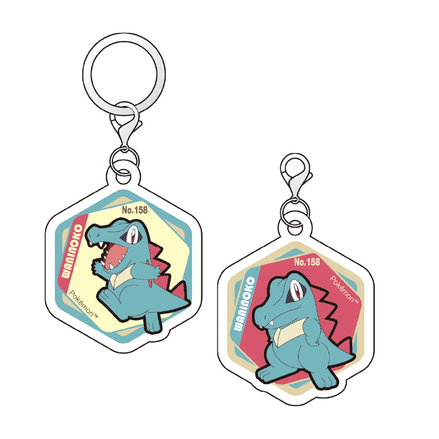 Acrylic marker charm set vol.2 featuring Totodile, with vibrant colors and official artwork from Japan
