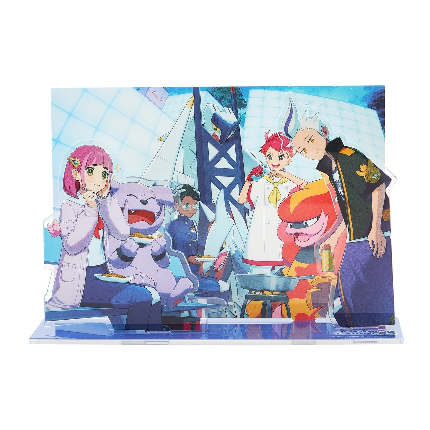 Pokemon Diorama Acrylic Stand with Blueberry Academy trainers from Japan