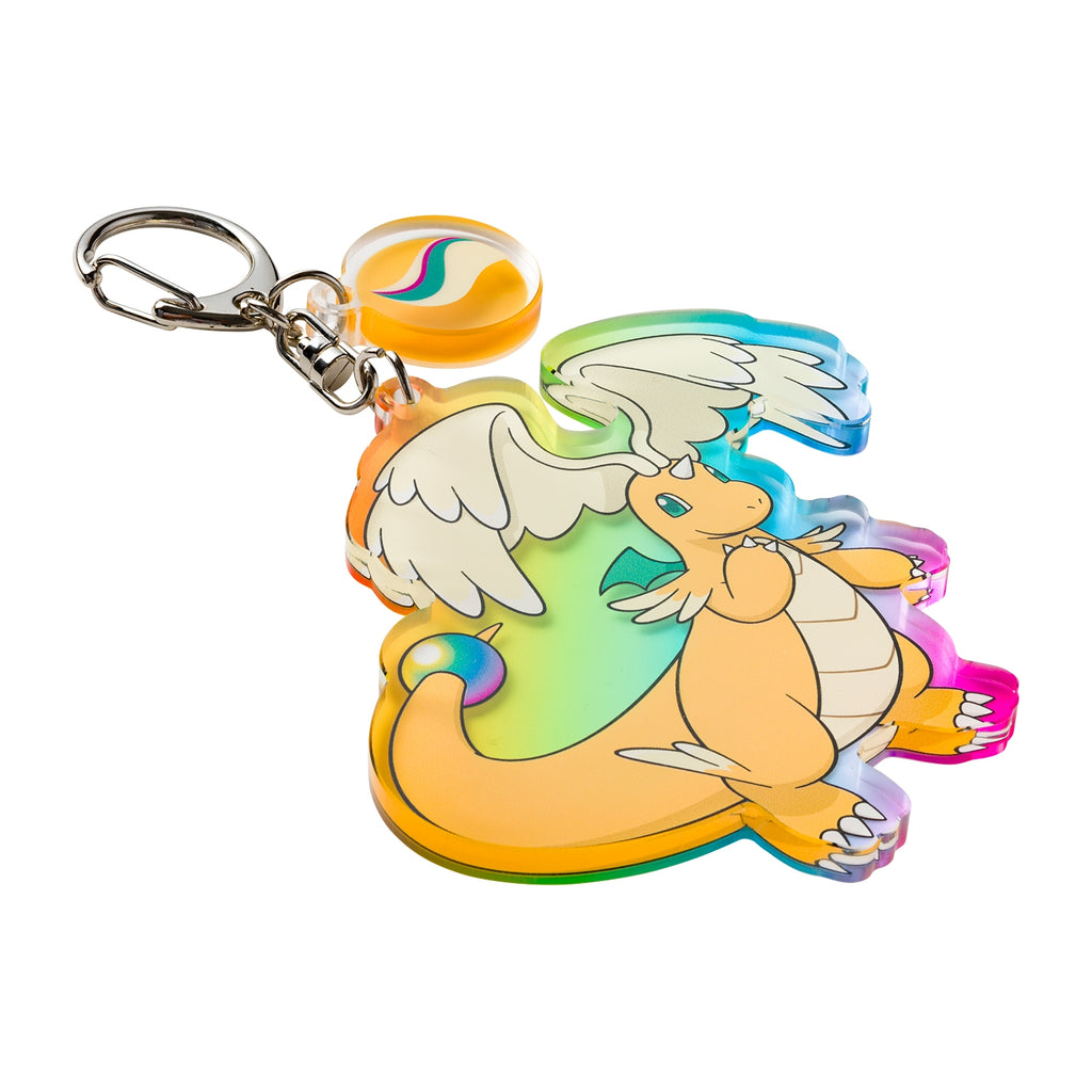 Authentic Japanese Mega Evolution Pokemon keychain with official logo