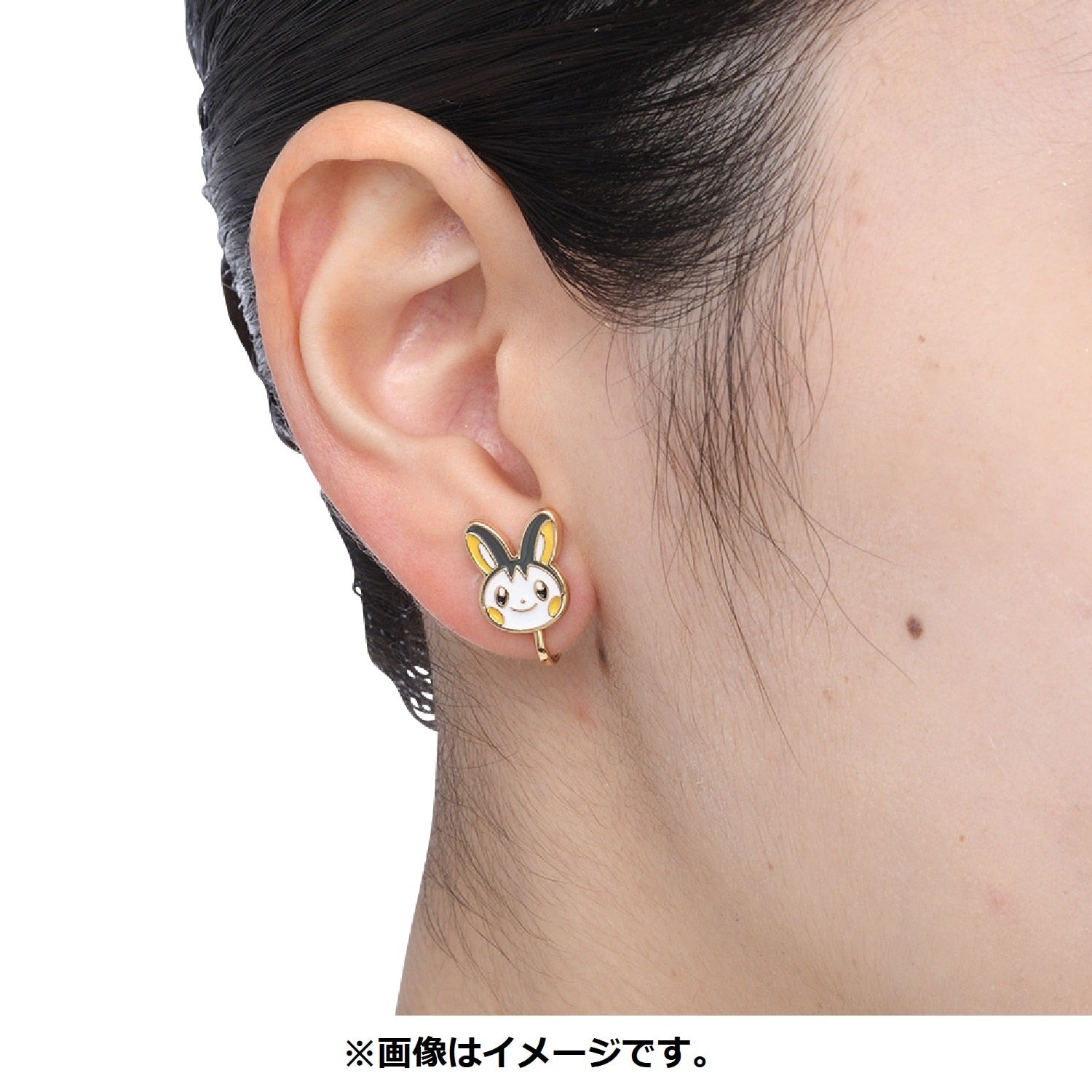 Authentic Pokémon Emonga earrings with official logo, from Japan