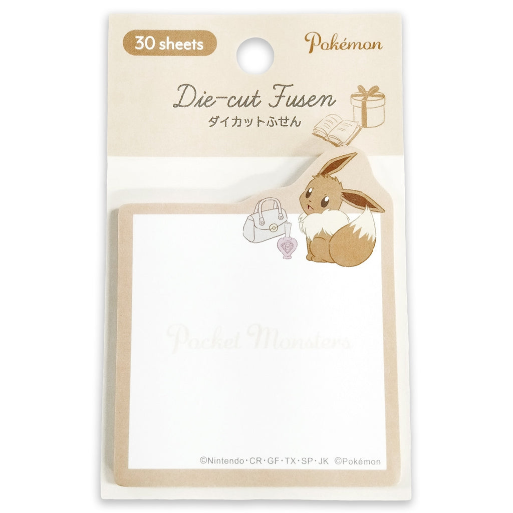 Eevee die-cut sticky notes with cute facial expression from Japan