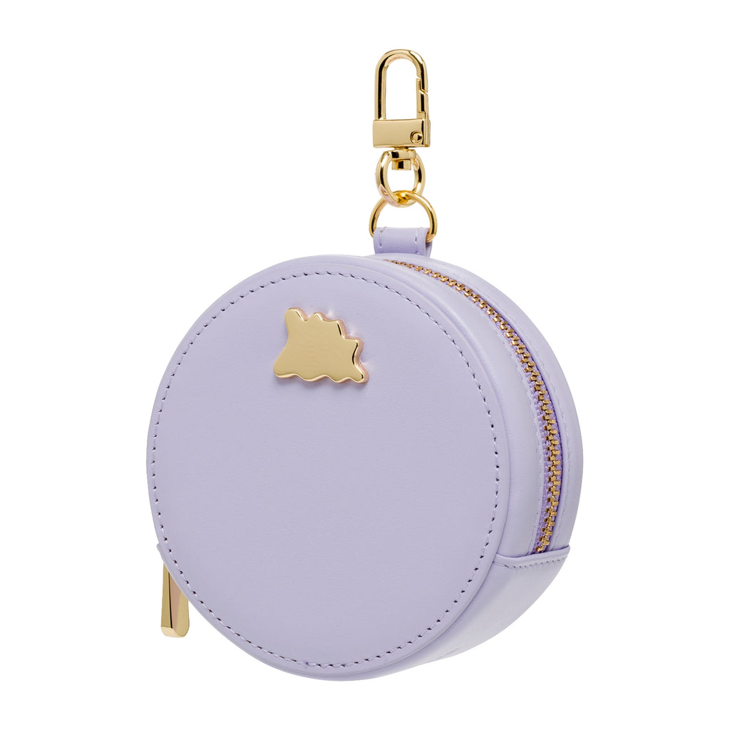 Genuine leather mini round pouch Metamon