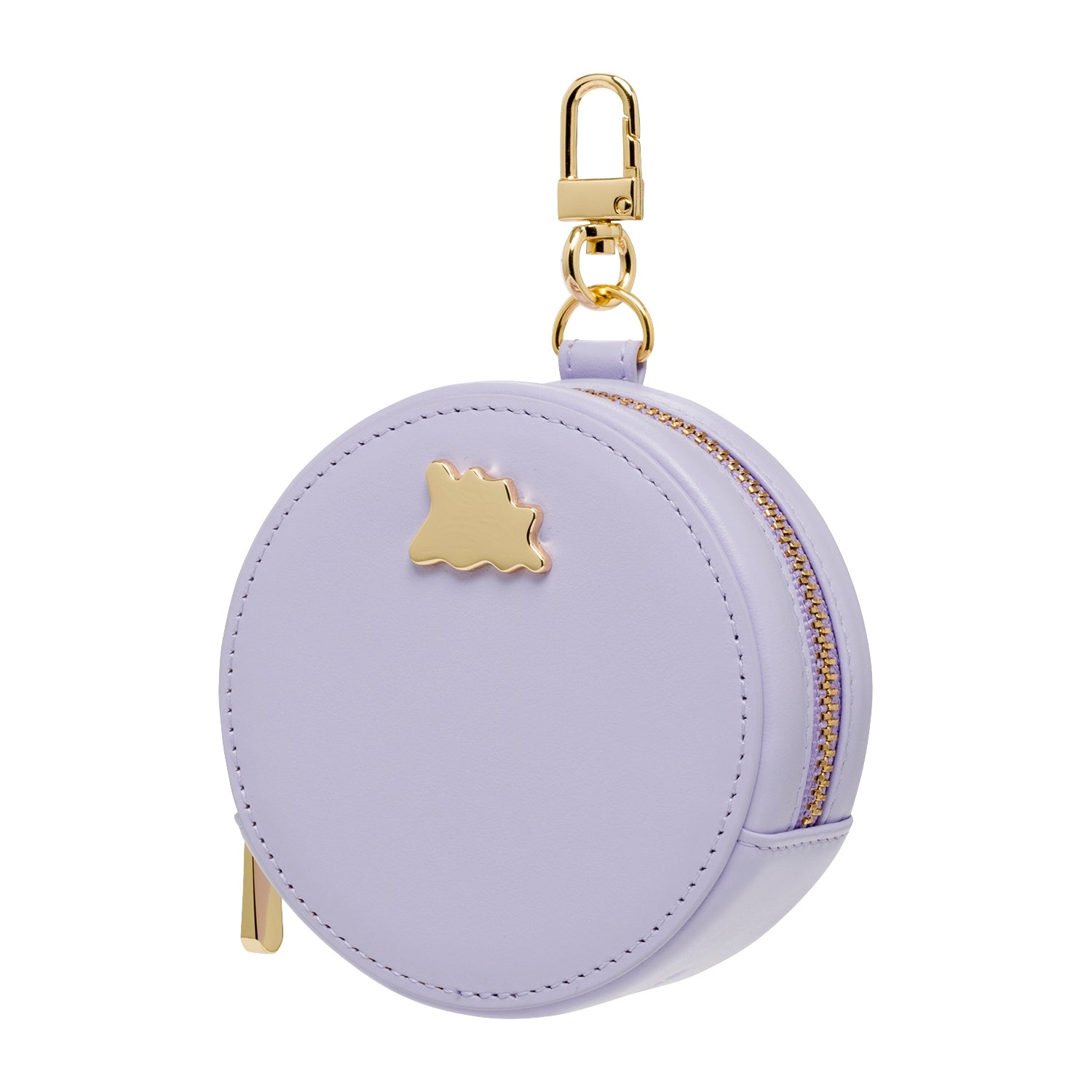 Genuine leather mini round pouch Metamon
