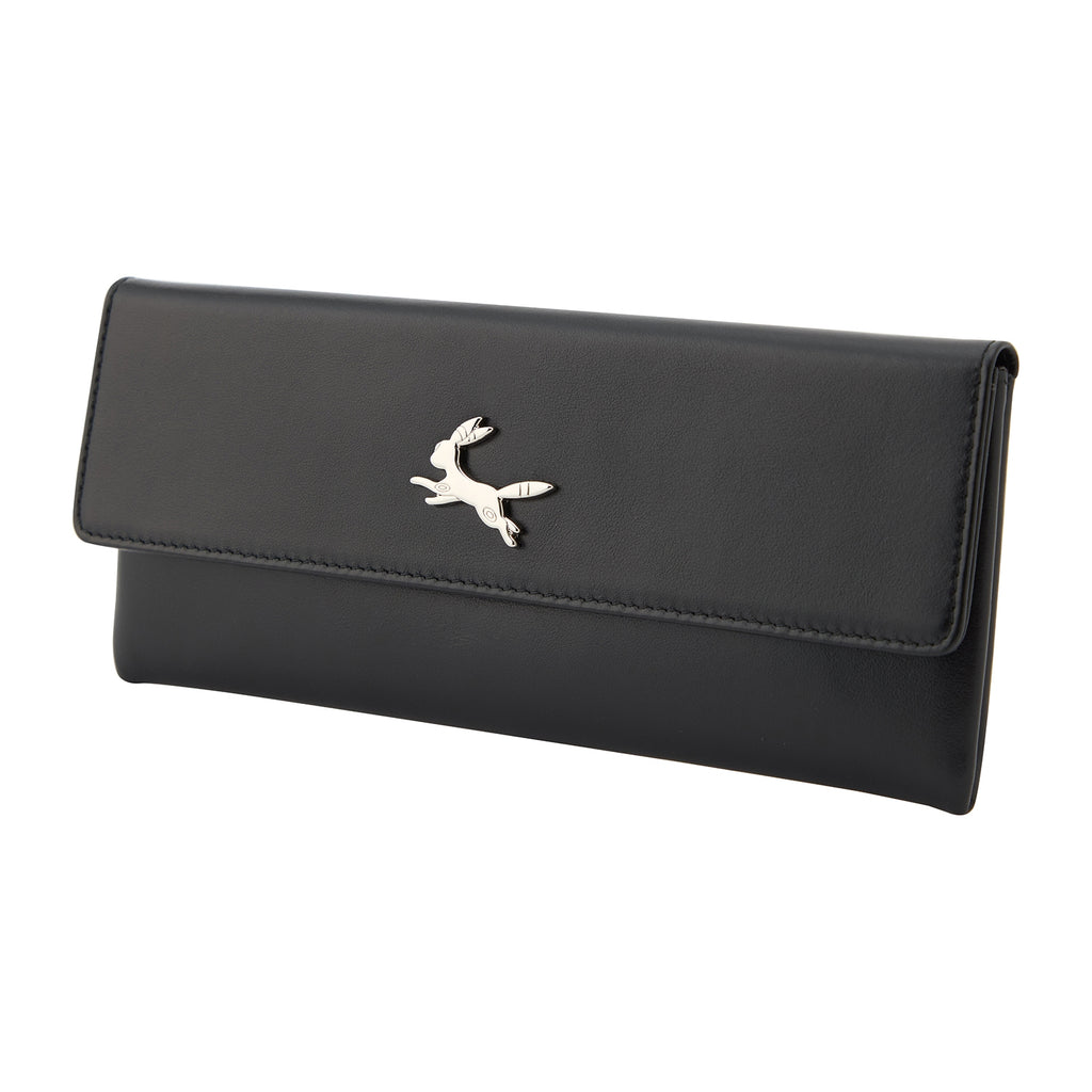 Close-up of Pokemon leather case blackie, showcasing Japanese craftsmanship