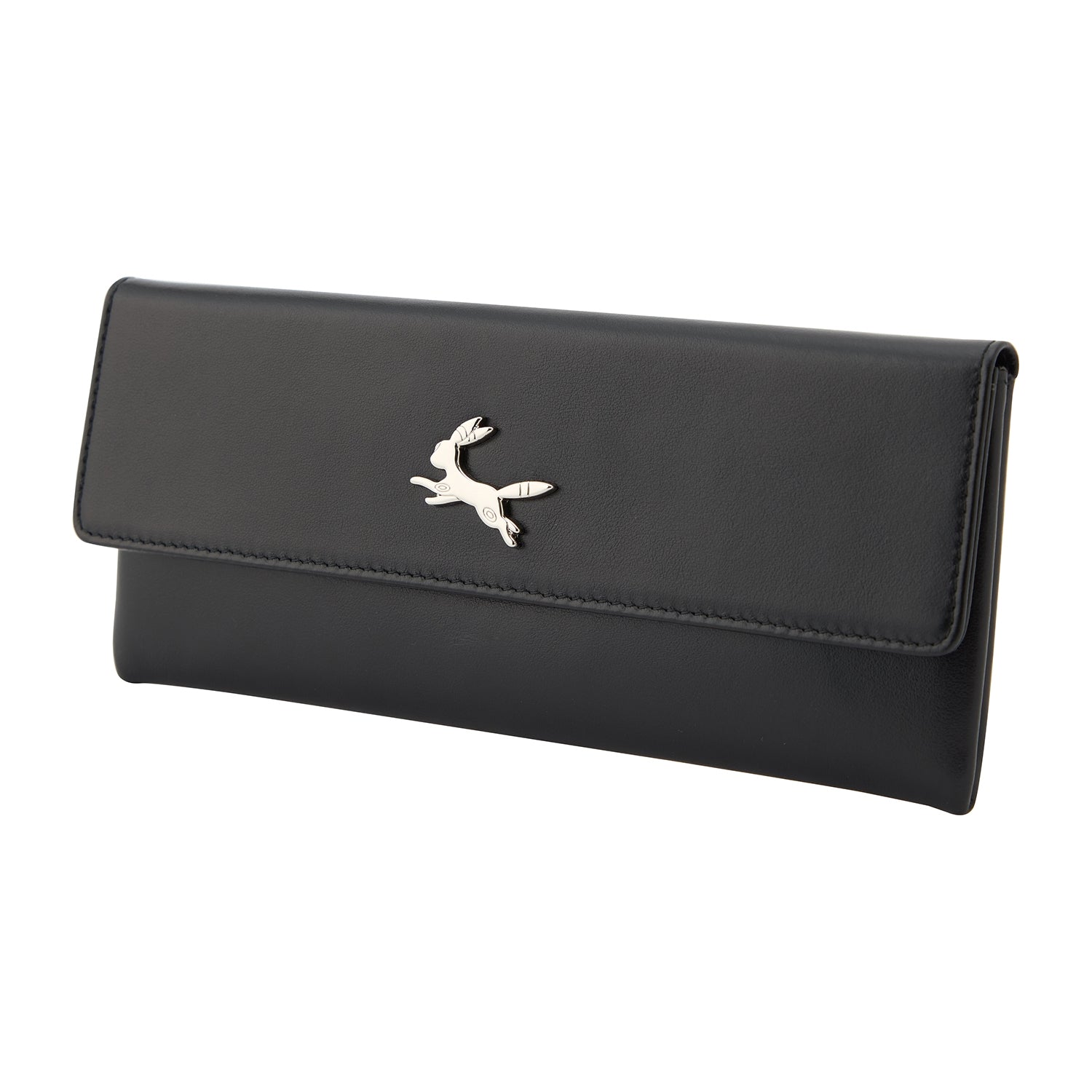 Close-up of Pokemon leather case blackie, showcasing Japanese craftsmanship