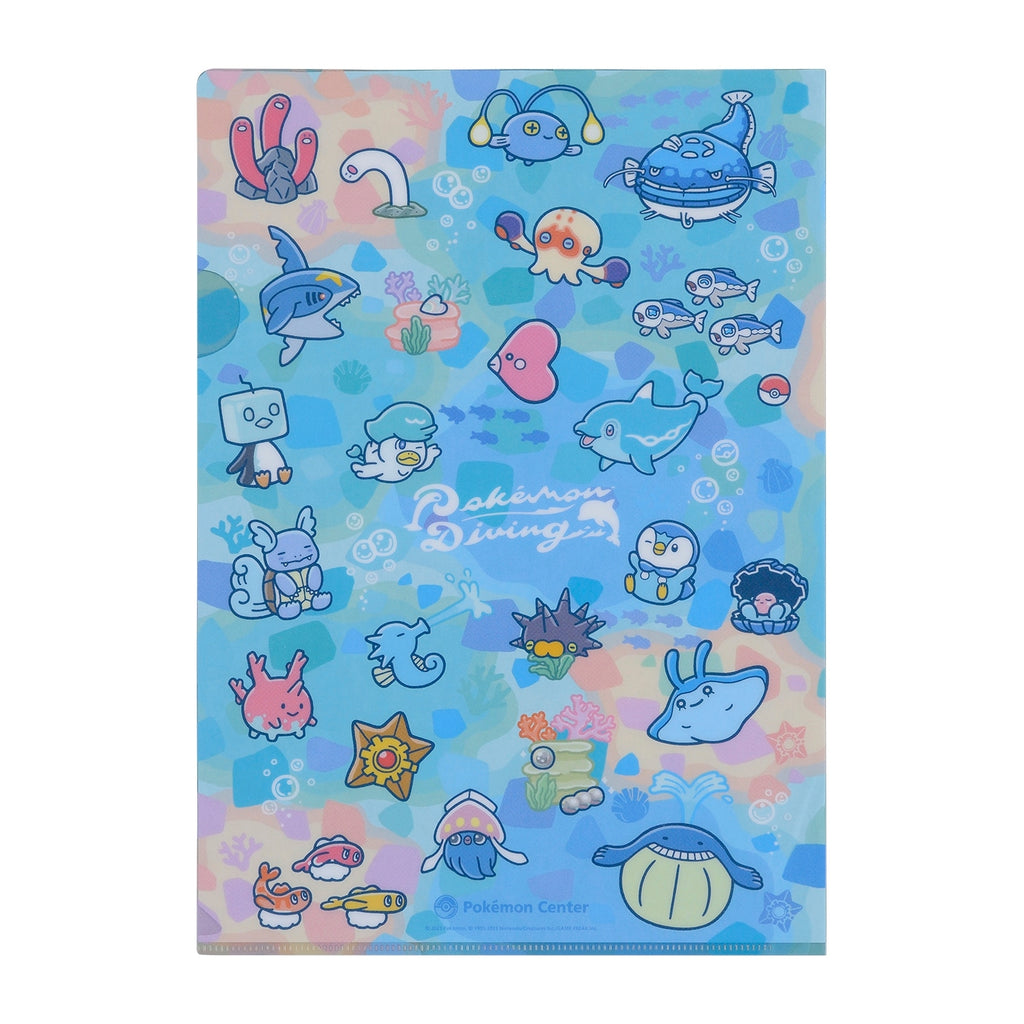 Set of 3 A4 clear files Pokémon Diving