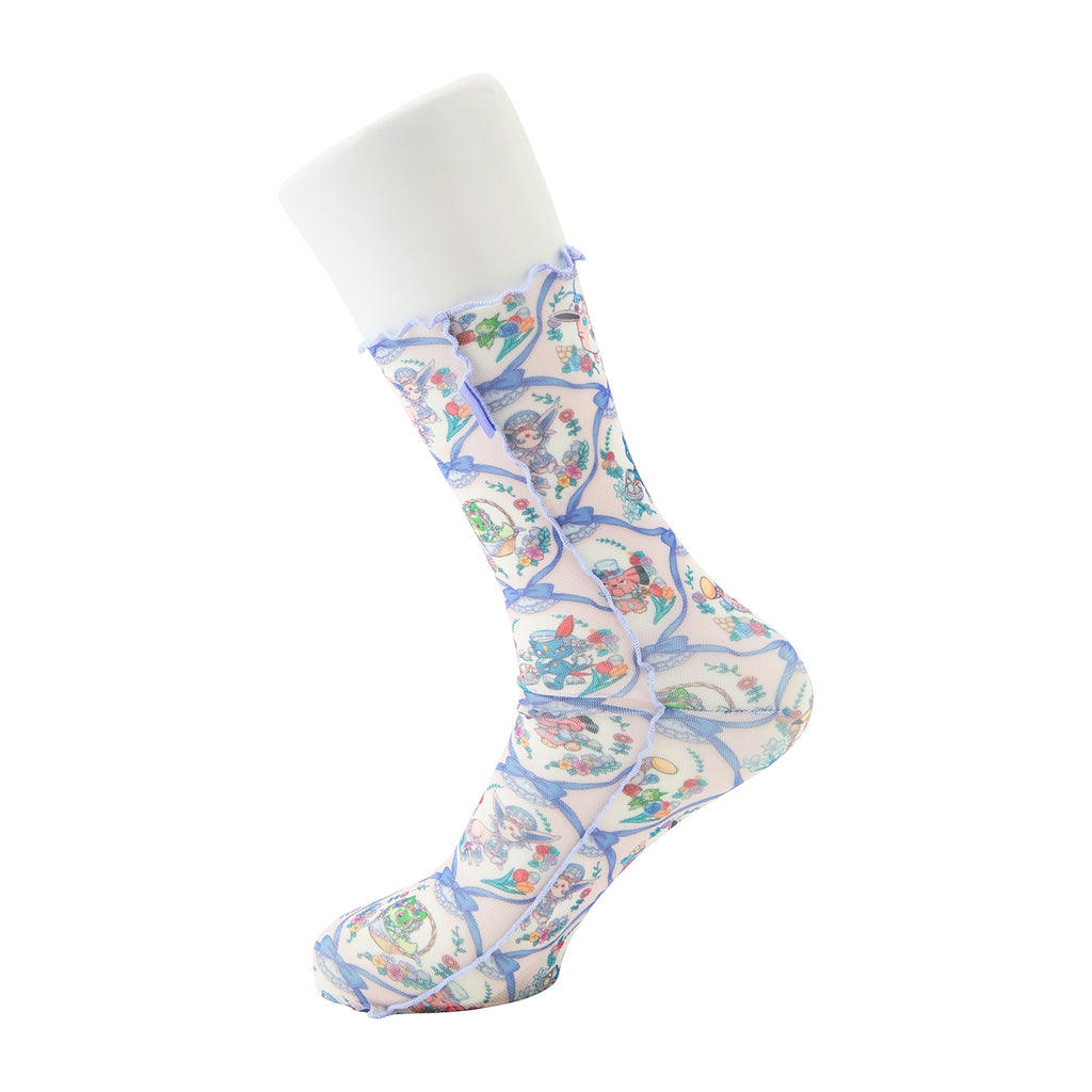 [Choice] Middle socks Sheer socks Pokémon Botanical Easter (23-25cm)