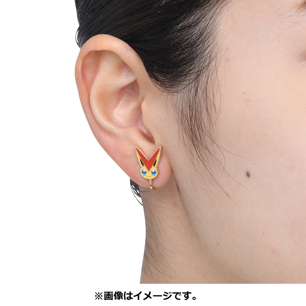 Pokémon Center Victini Earrings, anime-style packaging from Japan