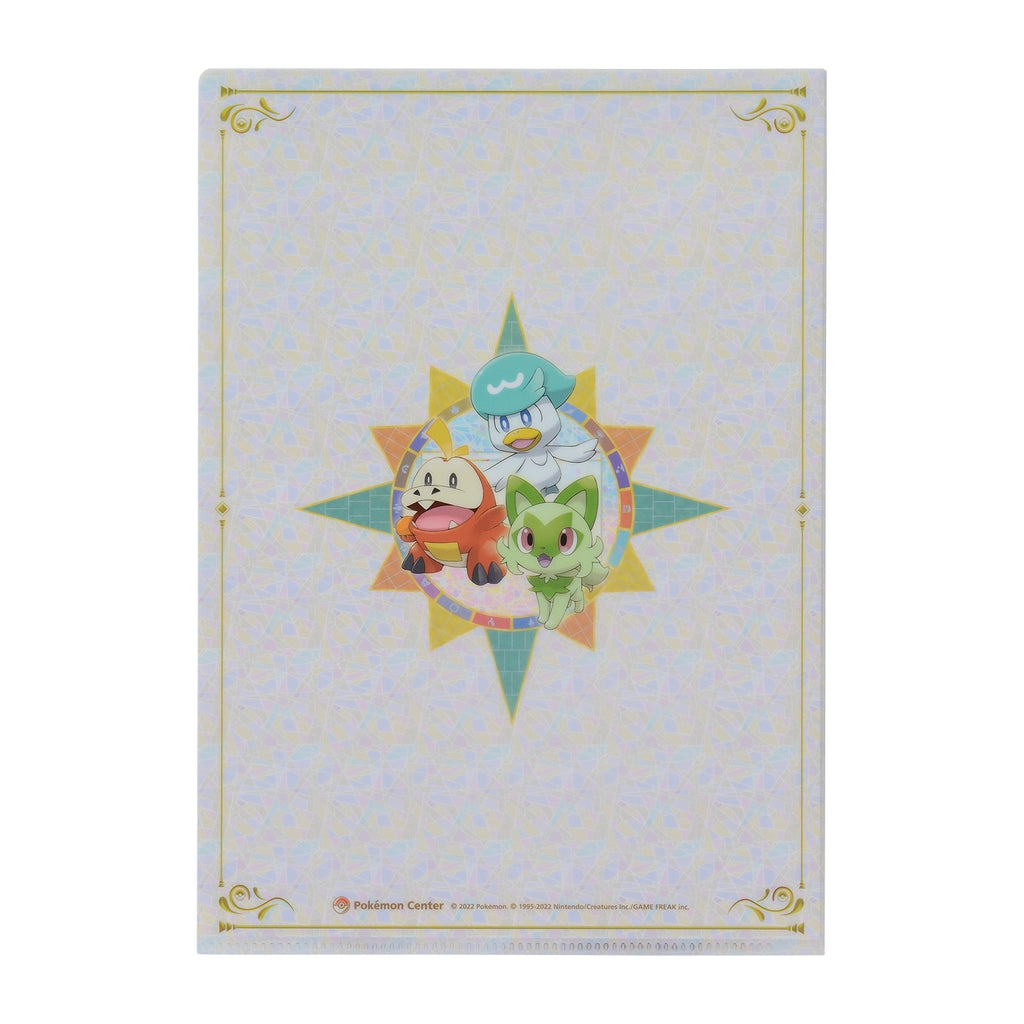 A4 3 pocket clear file violet