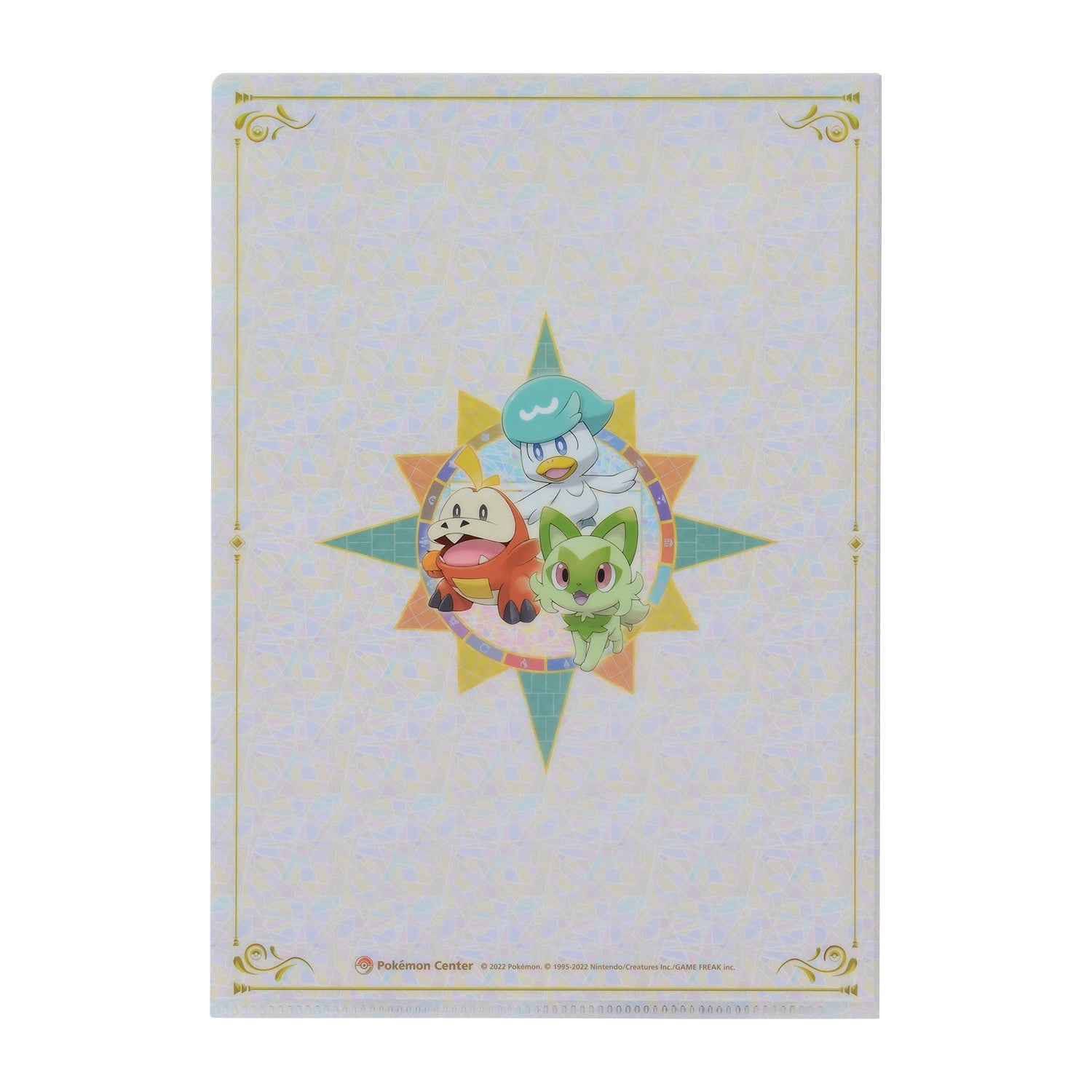 A4 3 pocket clear file violet