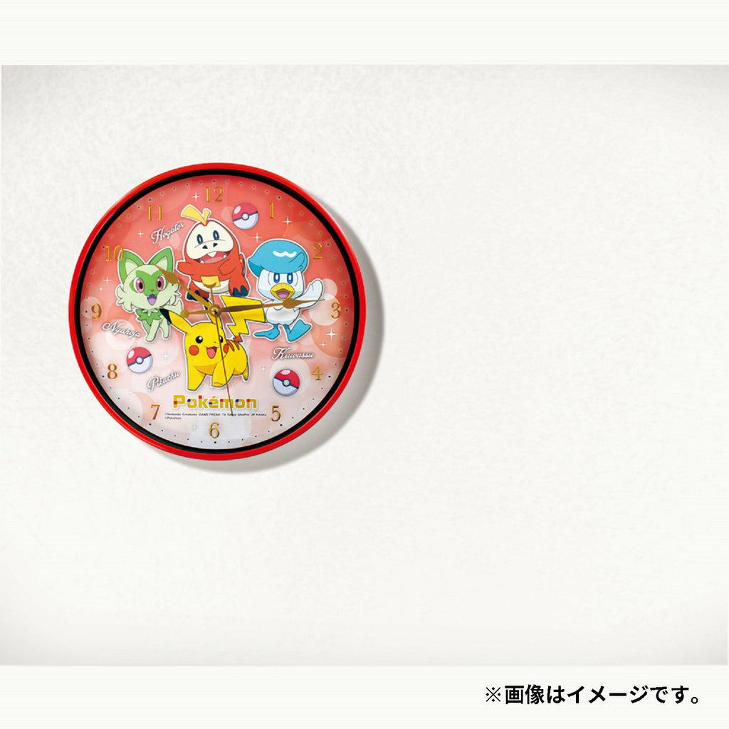 Back view of Pokemon Index wall clock, licensed Japan product