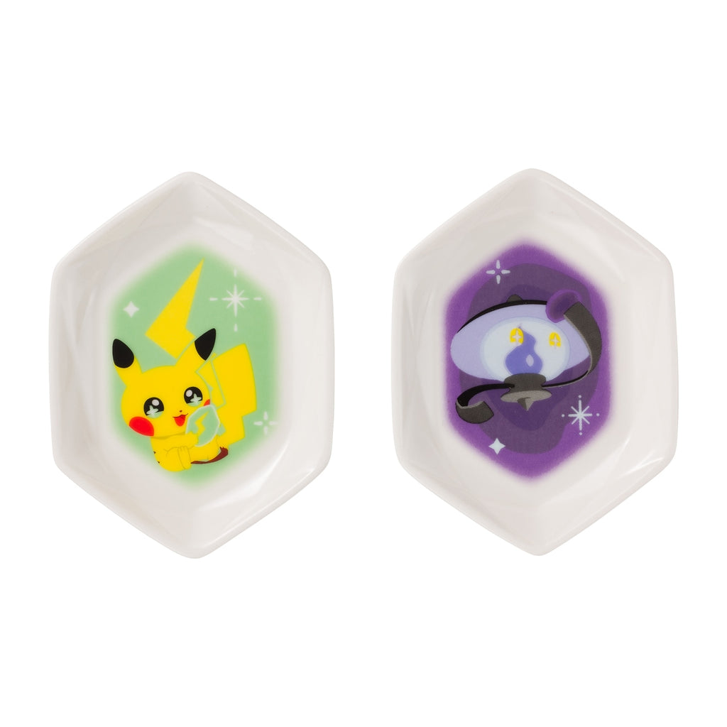 Set of 2 die-cut small plates SHINKA NO ISHI Pikachu Rumpler