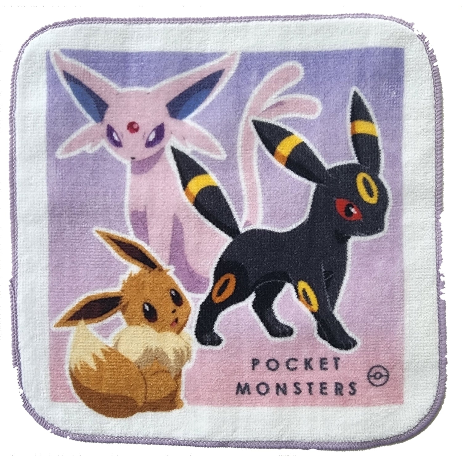 Eevee mini towel, colorful and vibrant, official Pokemon product from Japan