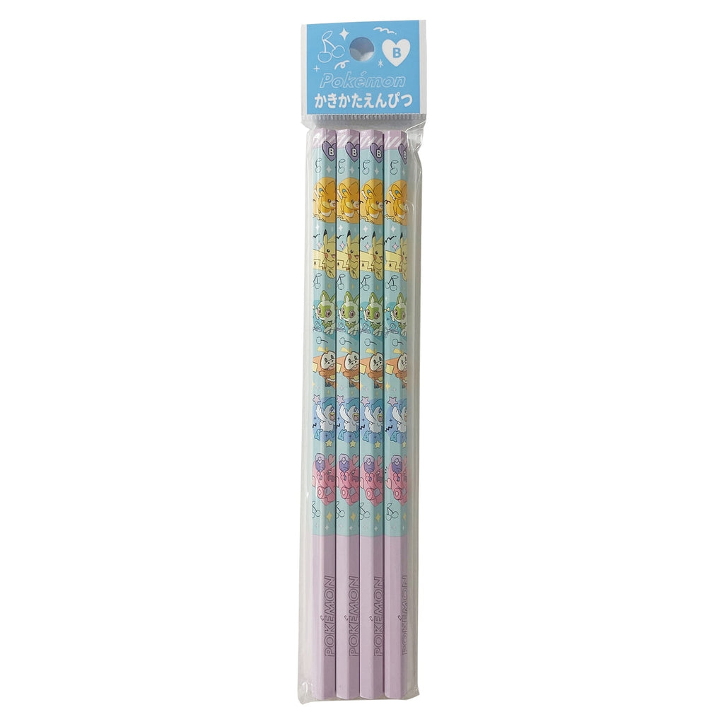 Kakikata Pencil B 4-pack Colorful Pop Series, vibrant colors, from Japan