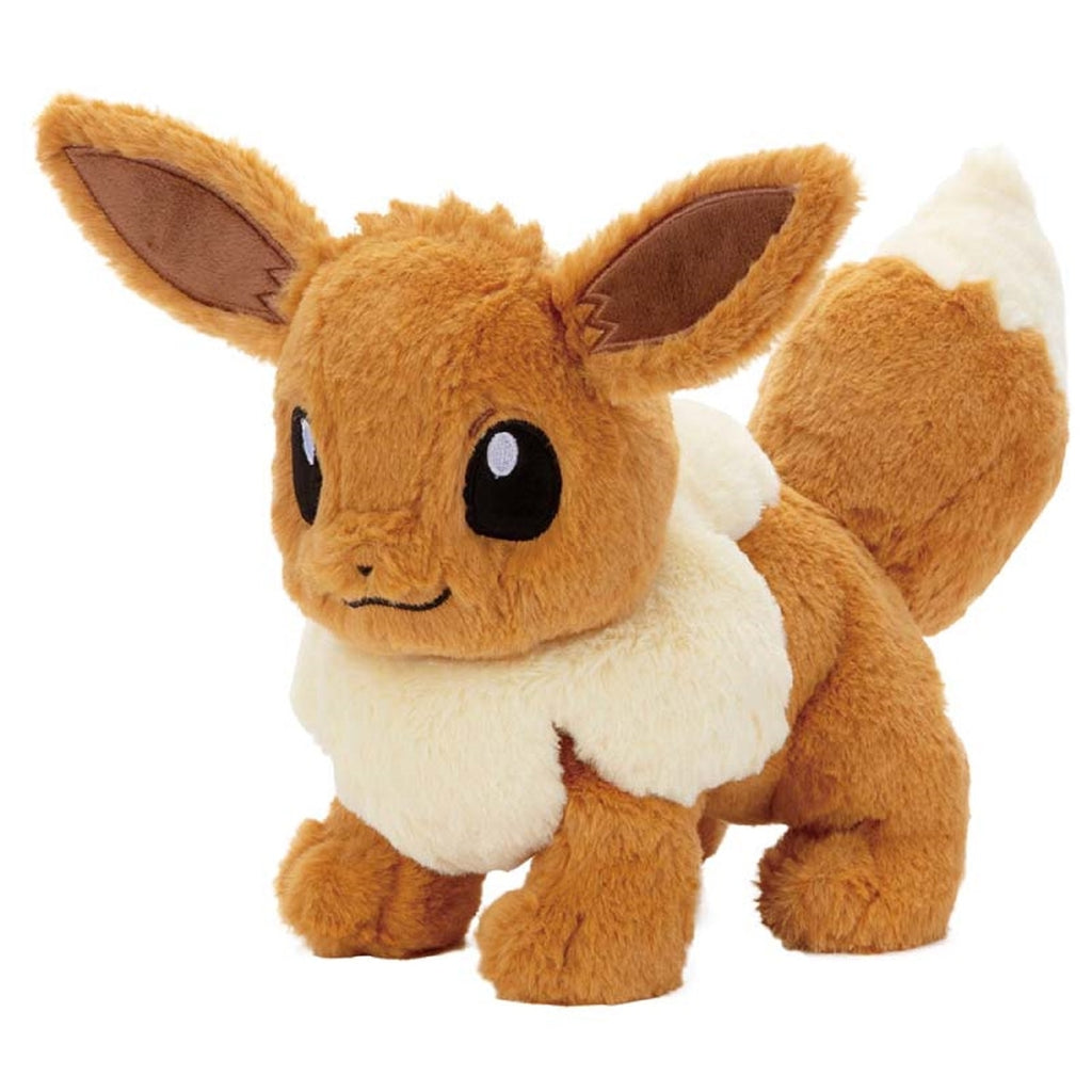 Authentic M/Eevee plush toy from Japan, featuring detailed design and soft texture